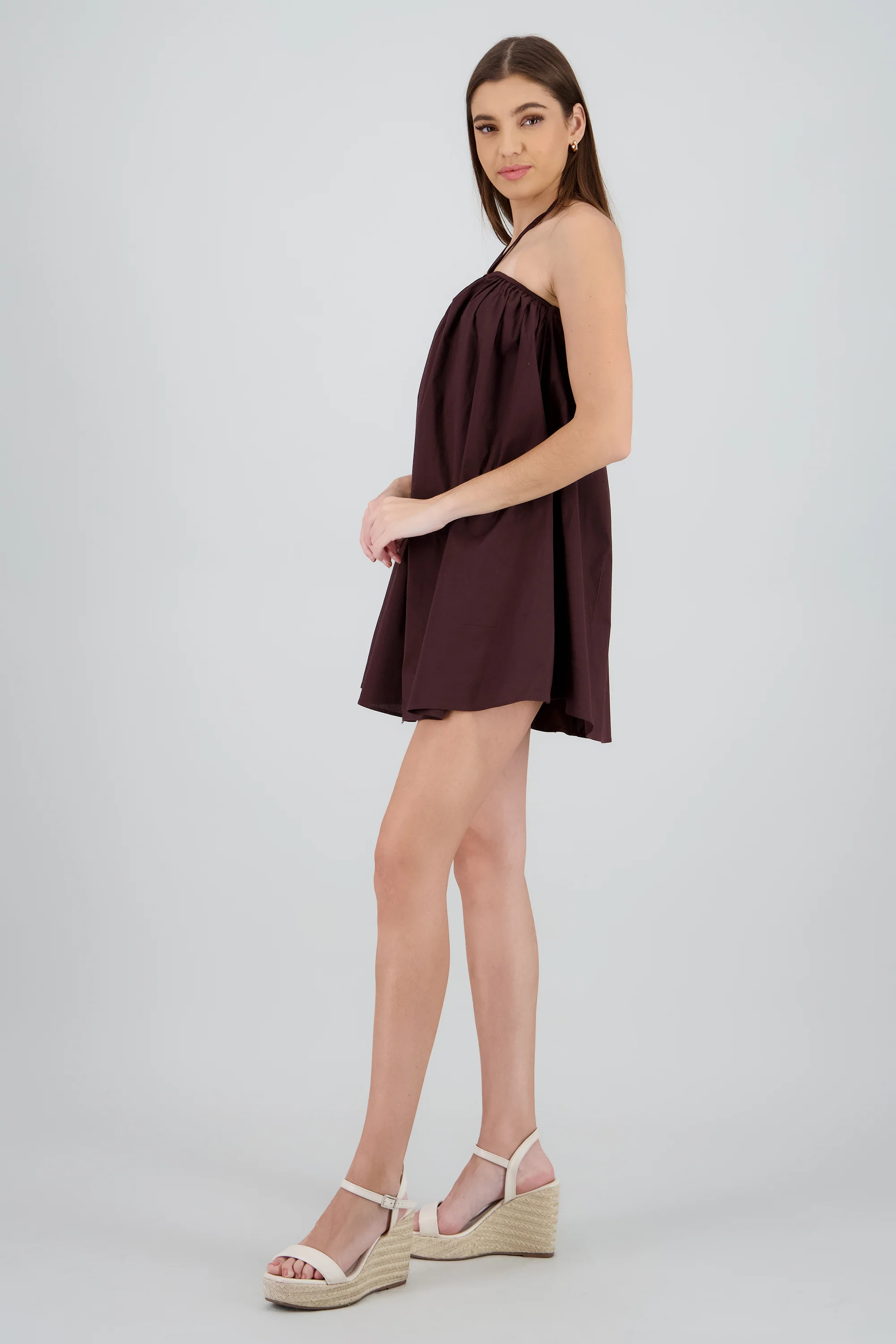 Vestido amplio halter bolsas - Image 3