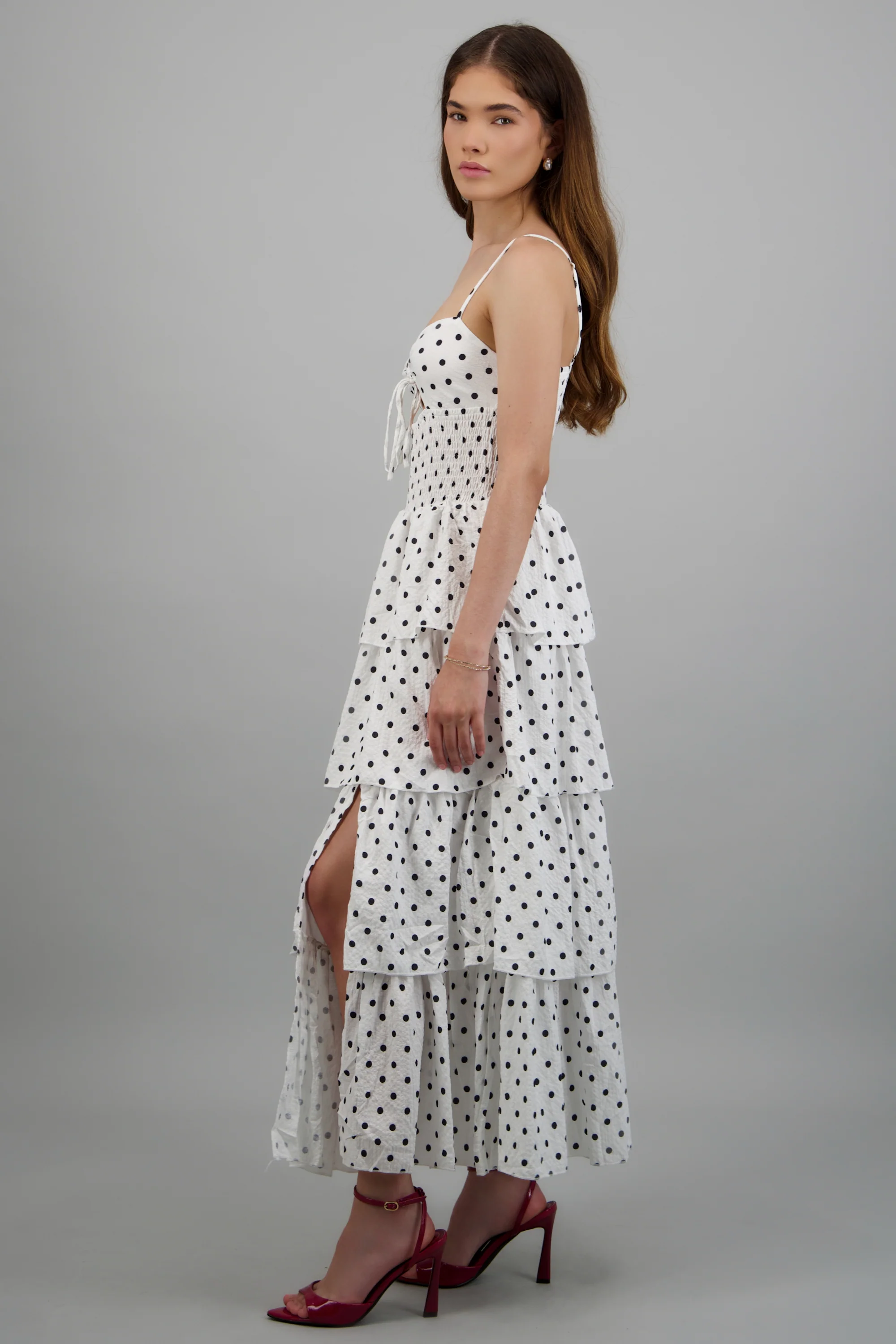 Vestido capas olanes polkas - Image 3