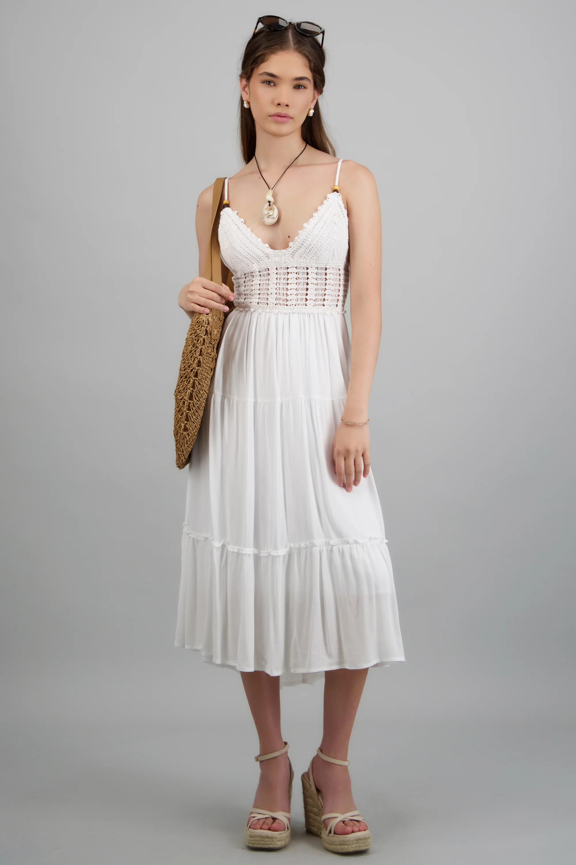 Vestido con crochet liso - Image 2
