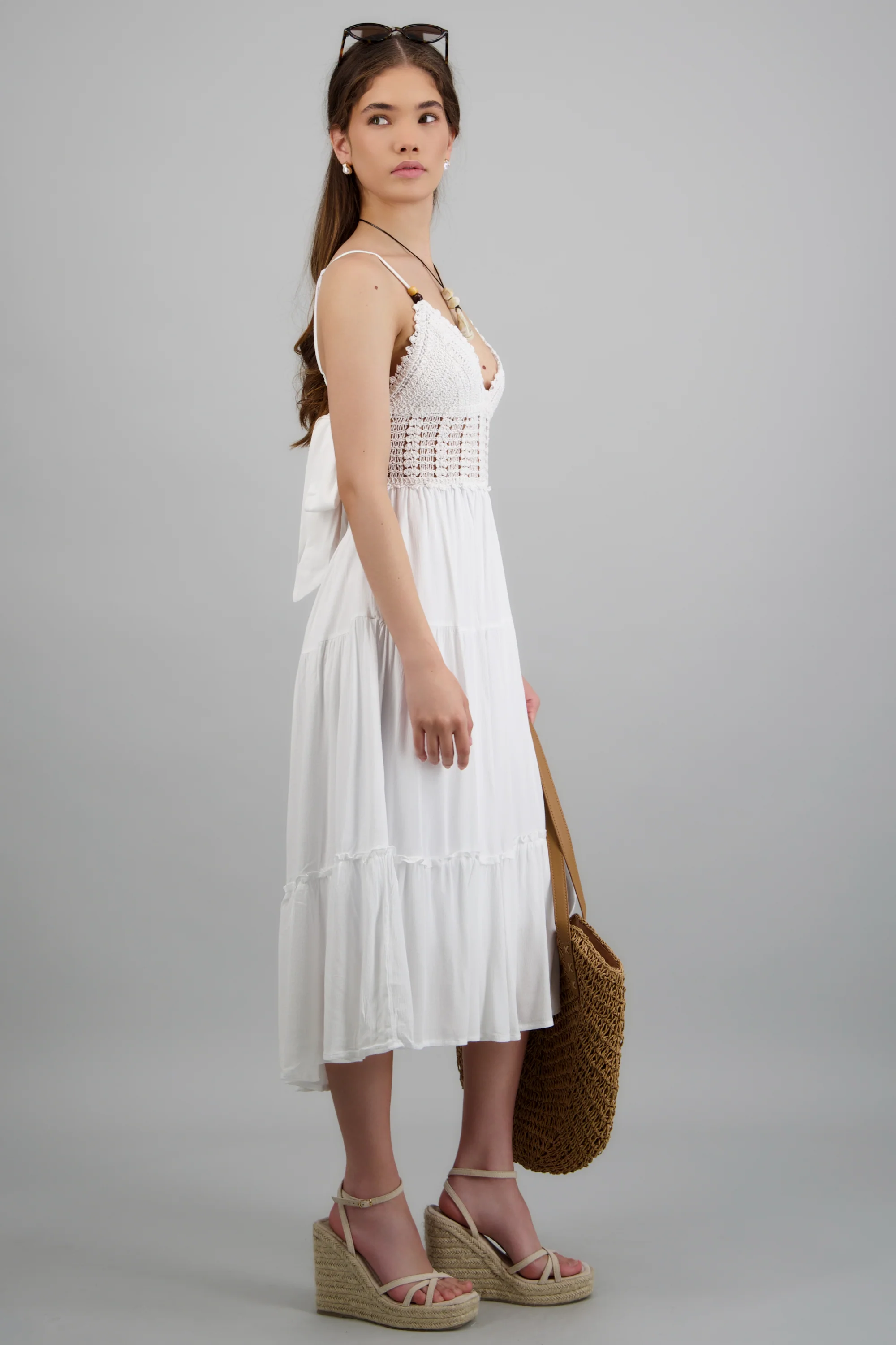 Vestido con crochet liso - Image 3
