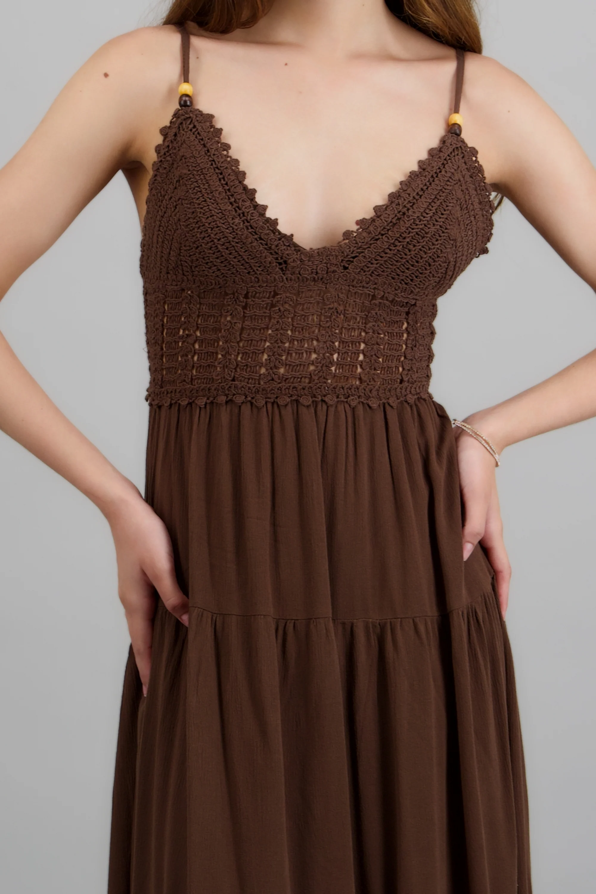Vestido con crochet liso - Image 5