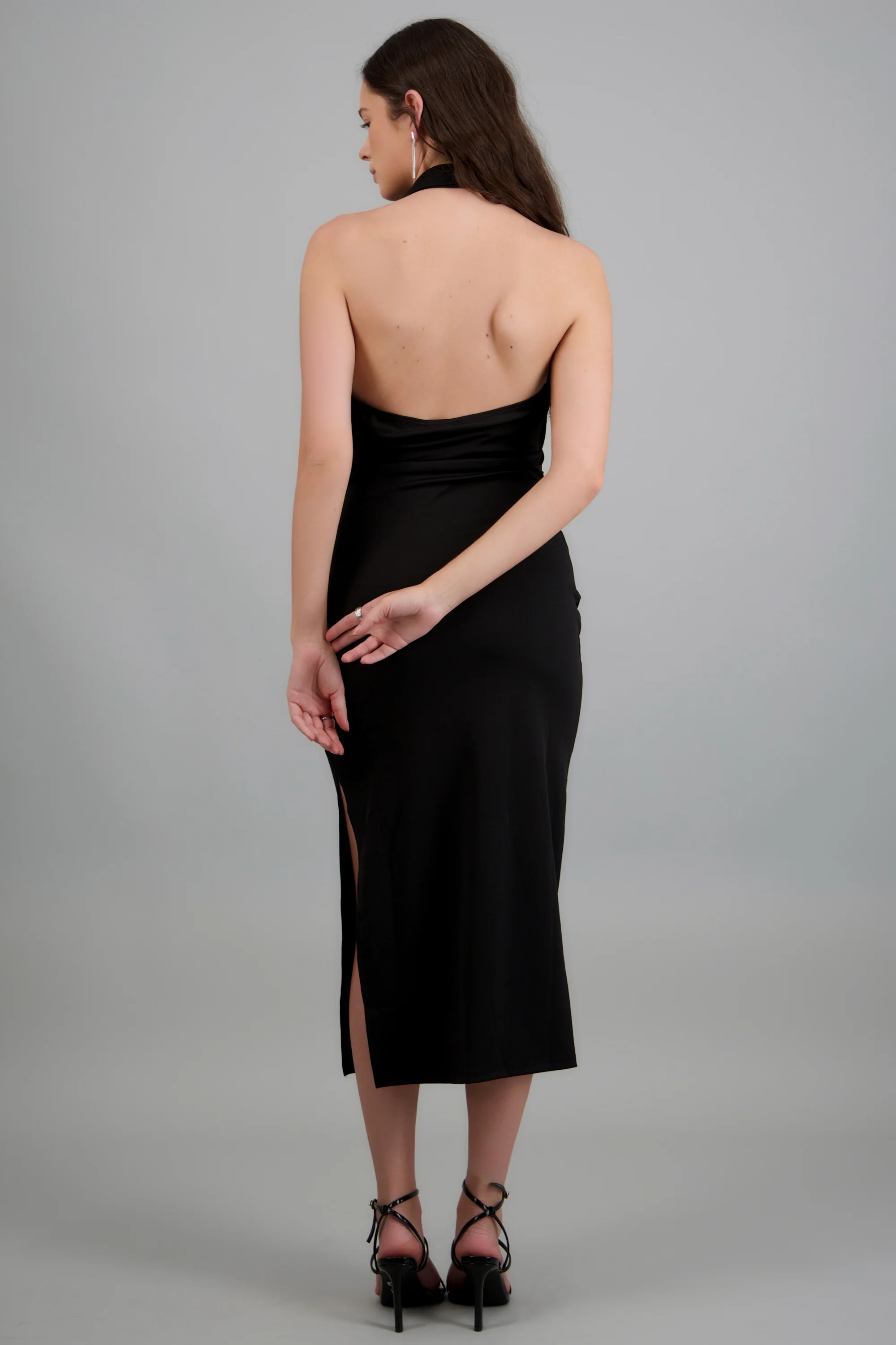 Vestido cuello cascada con argolla - Image 4