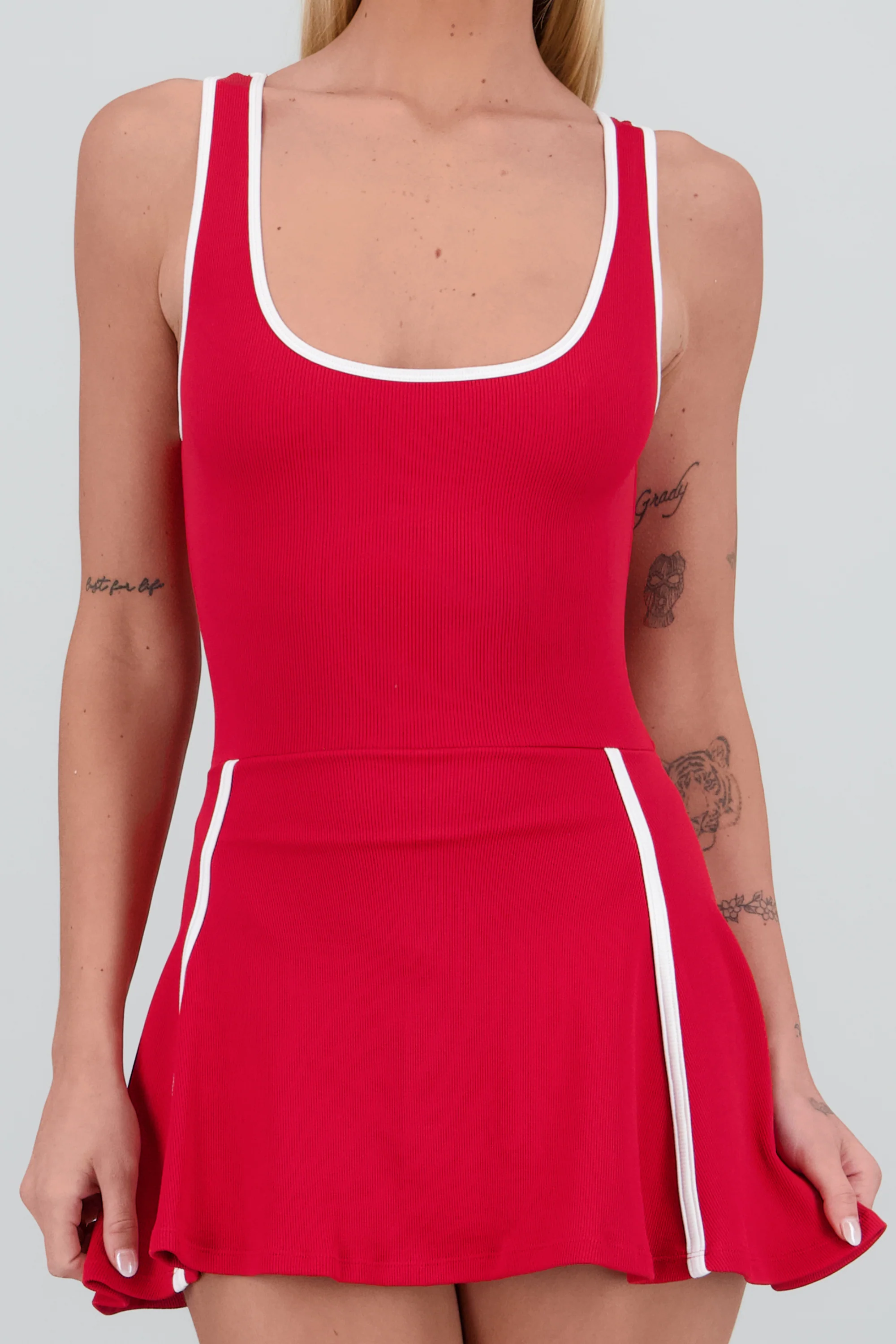 Vestido detalle lineas contraste - Image 5