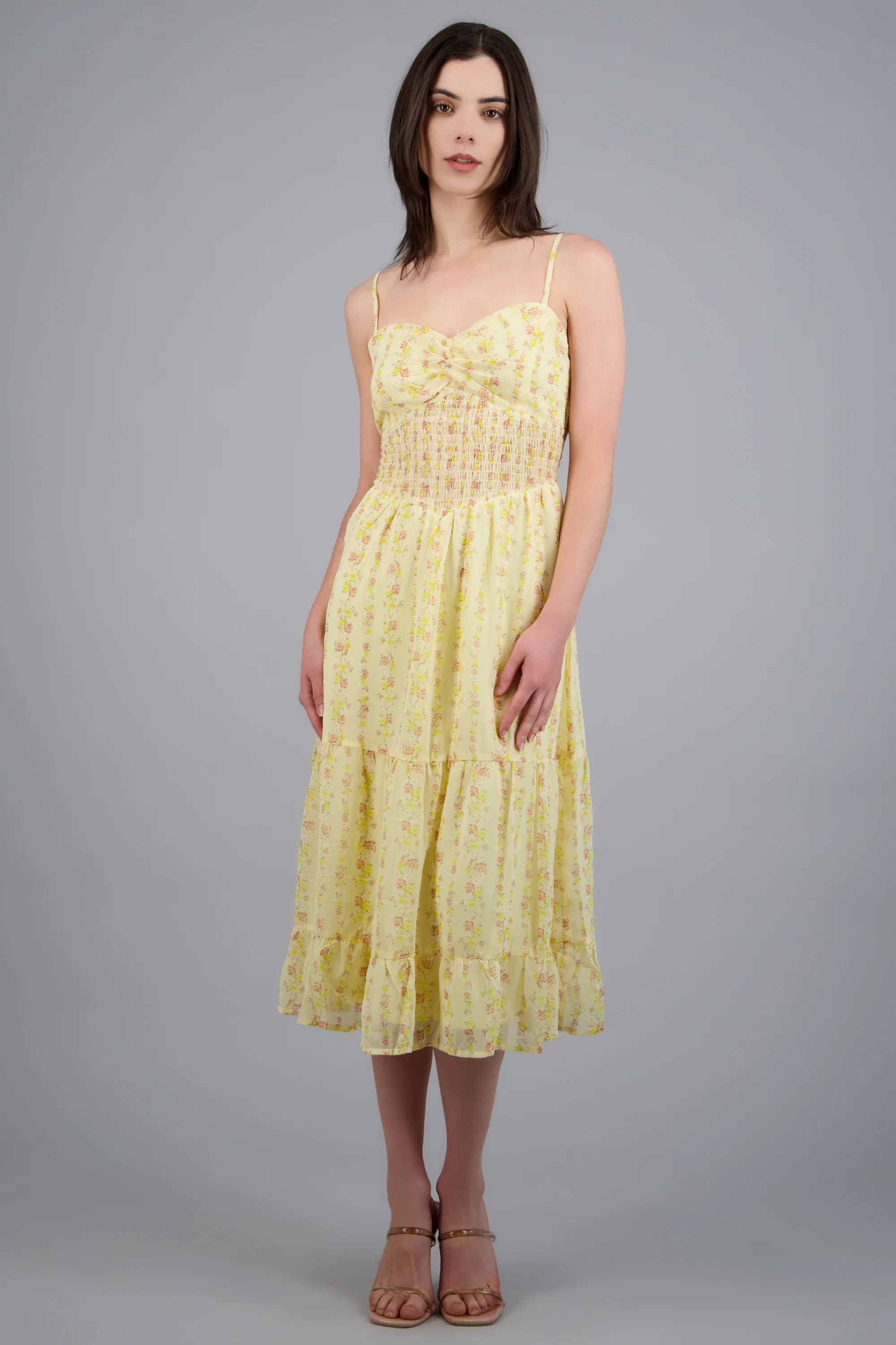 VESTIDO ESTAMPADO ESCOTE NUDO