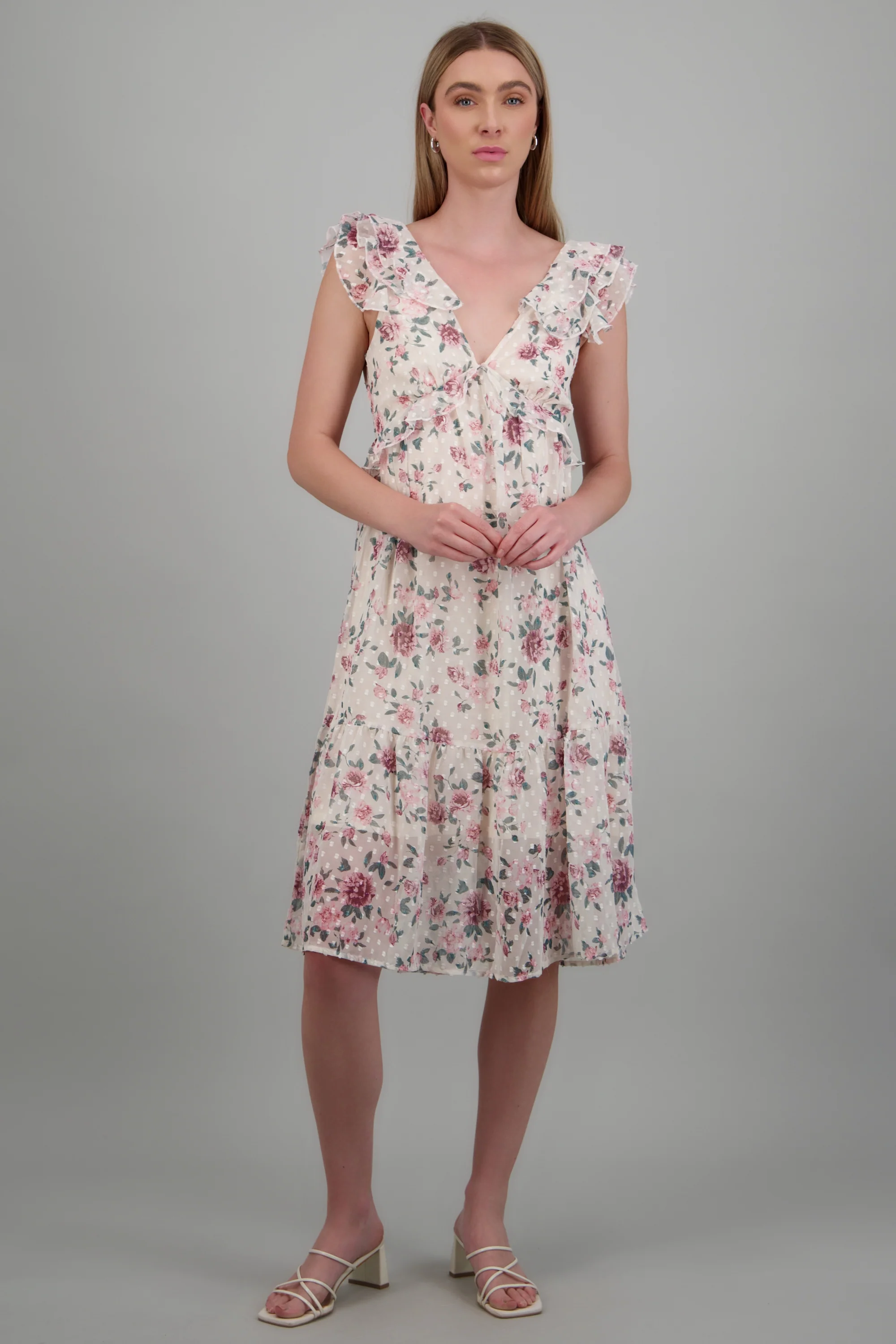 Vestido estampado flores