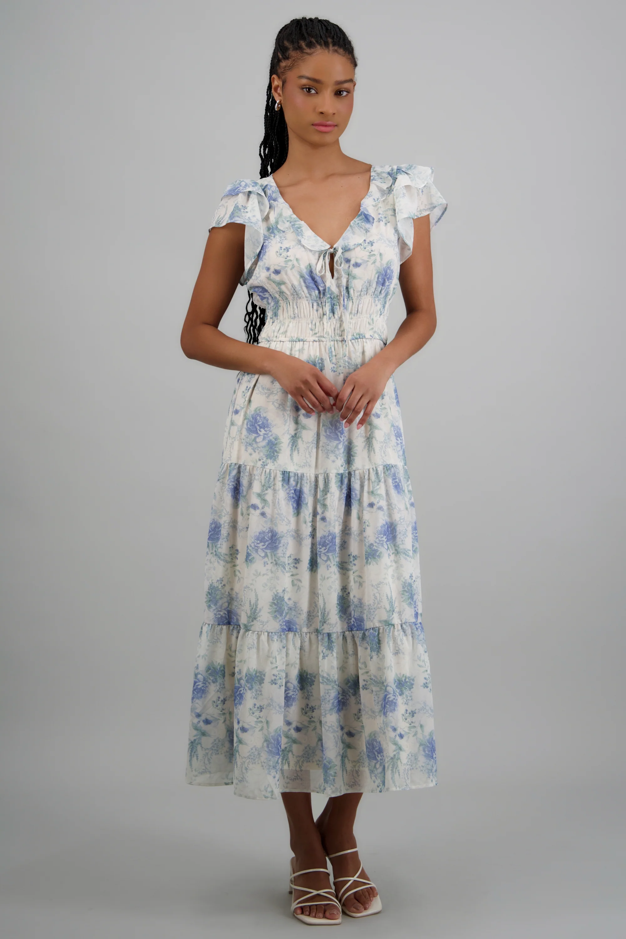 Vestido estampado flores mini olanes - Image 3