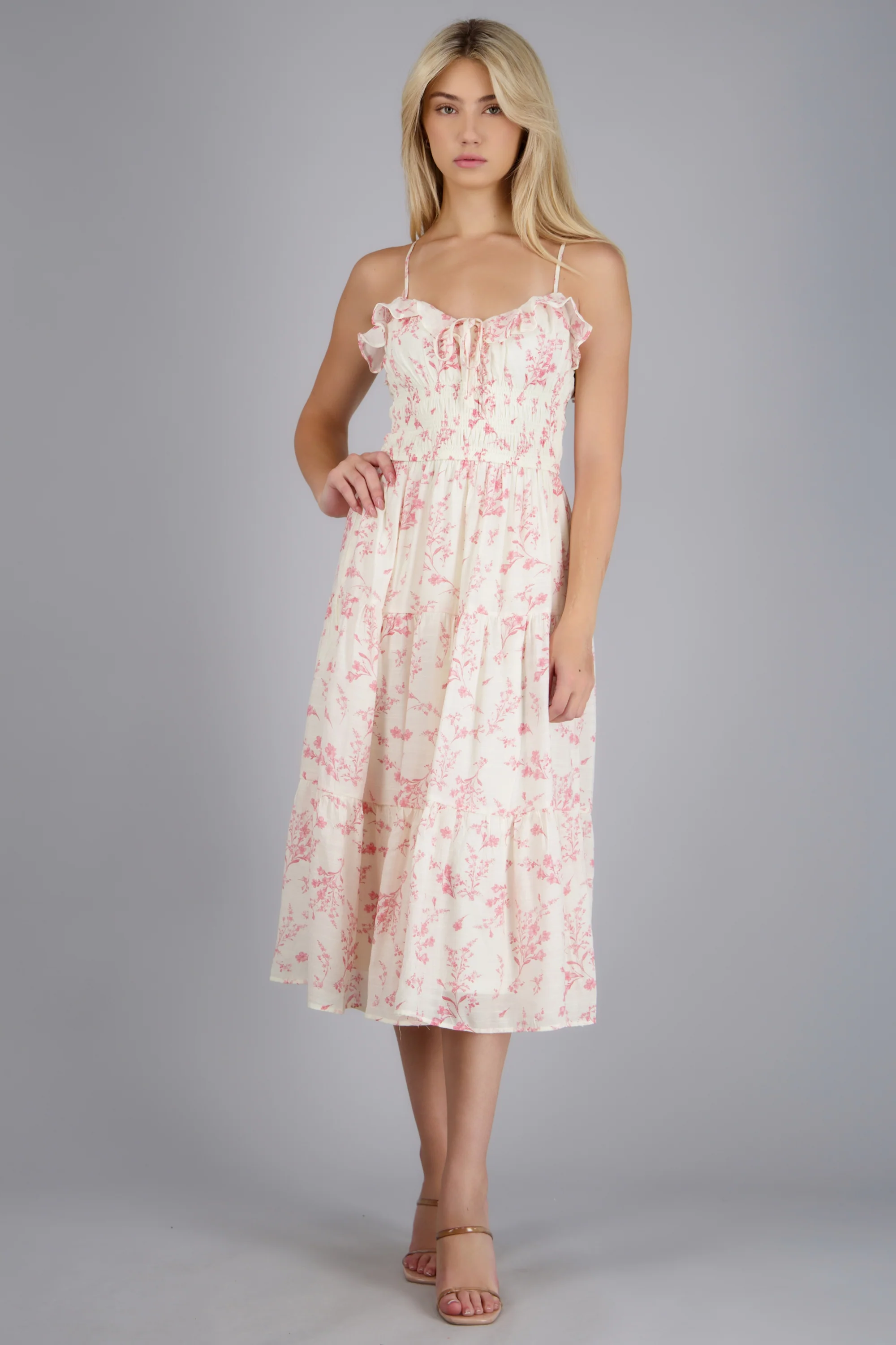 Vestido estampado flores tirantes