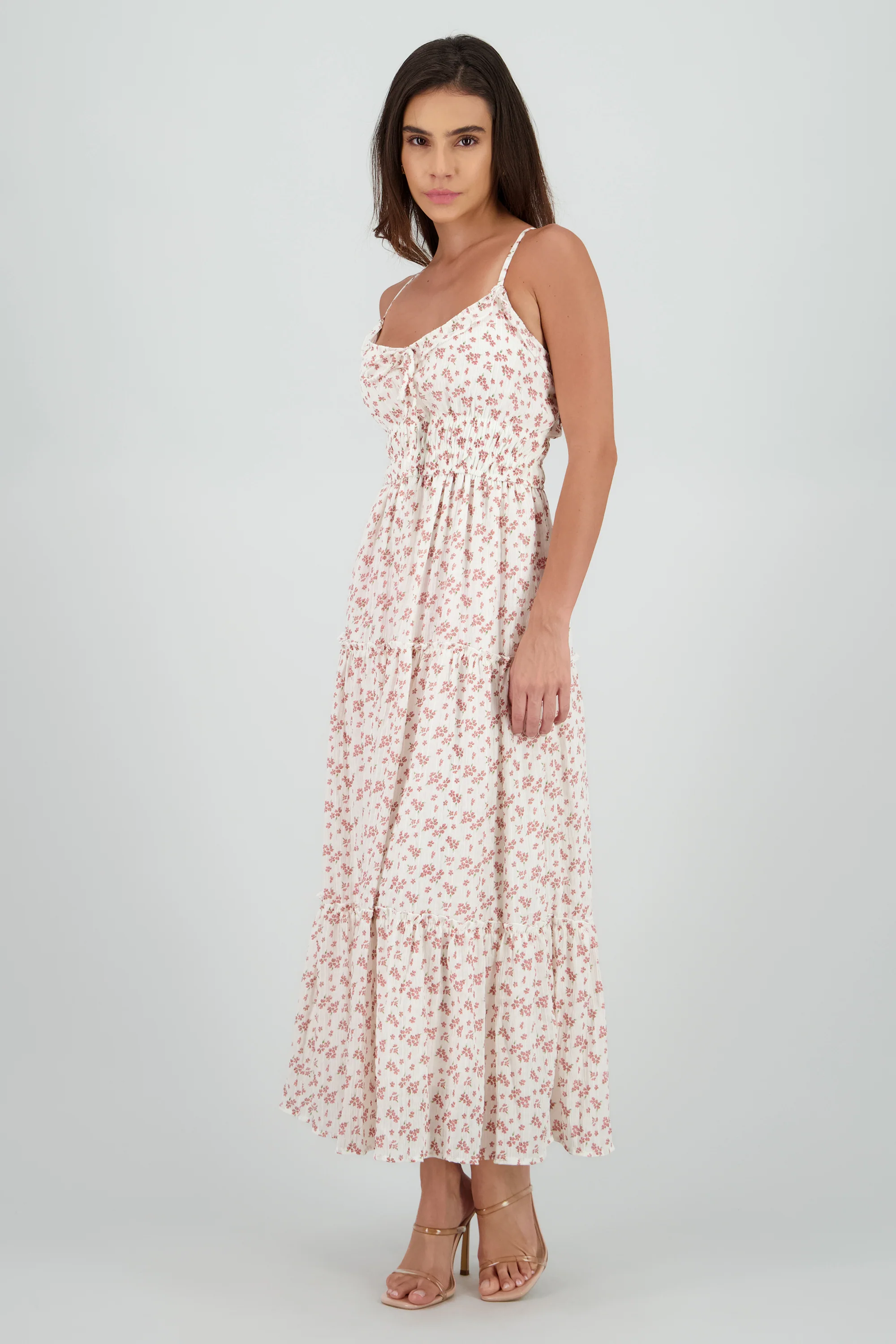 Vestido estampado midi estampado con textura - Image 2