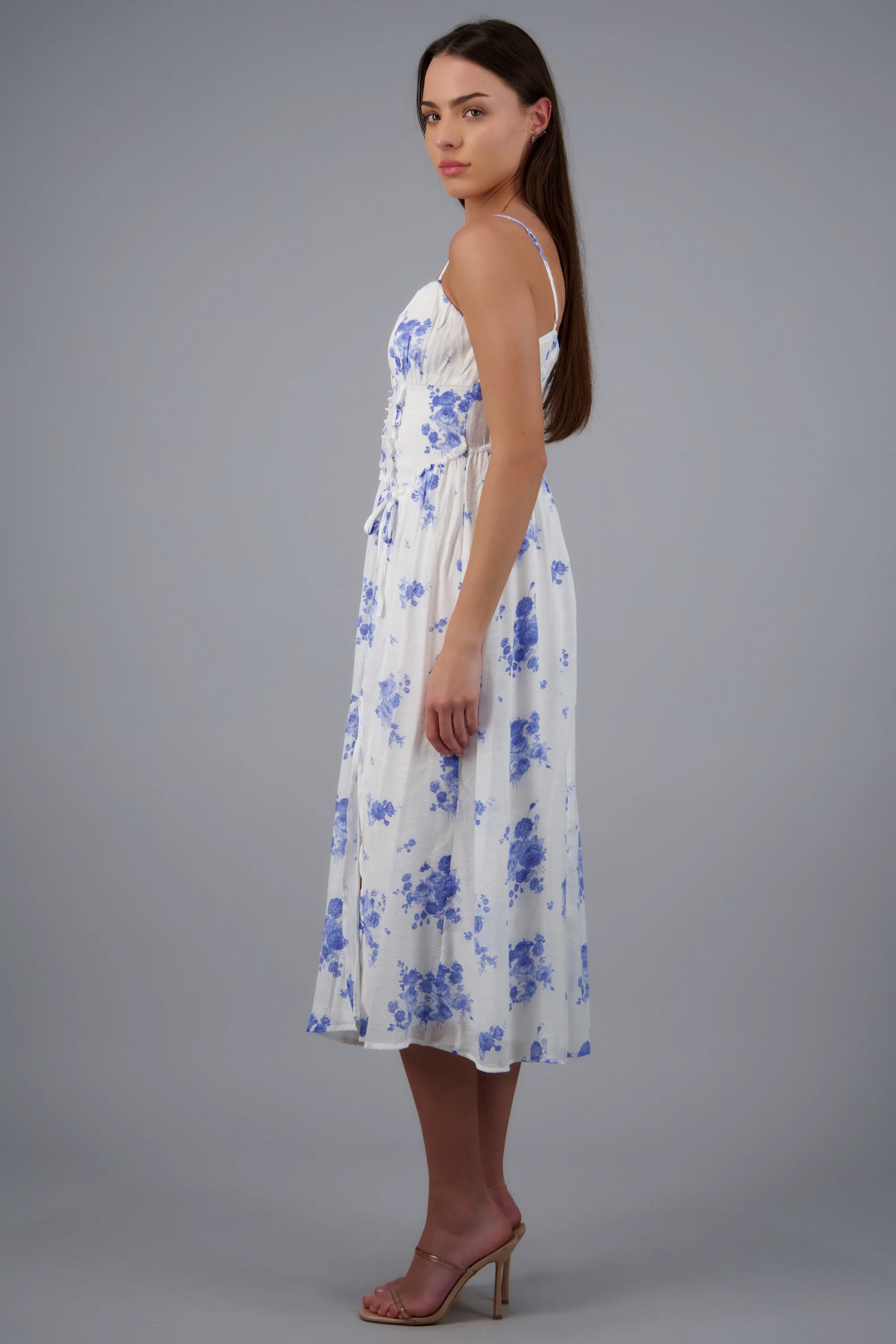 VESTIDO FLORES DET MOÑOS CINTURA - Image 2