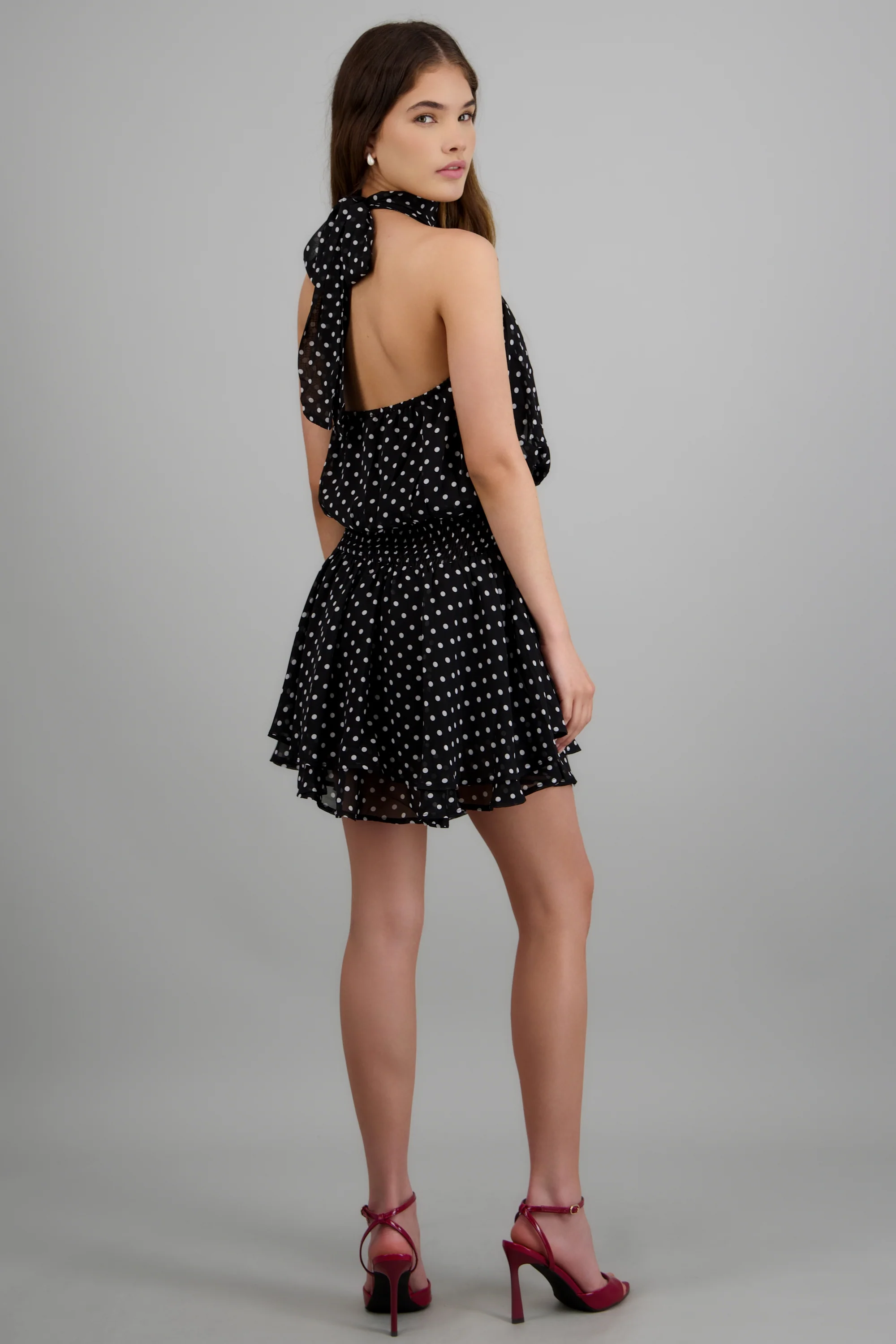 Vestido halter polka dots - Image 4