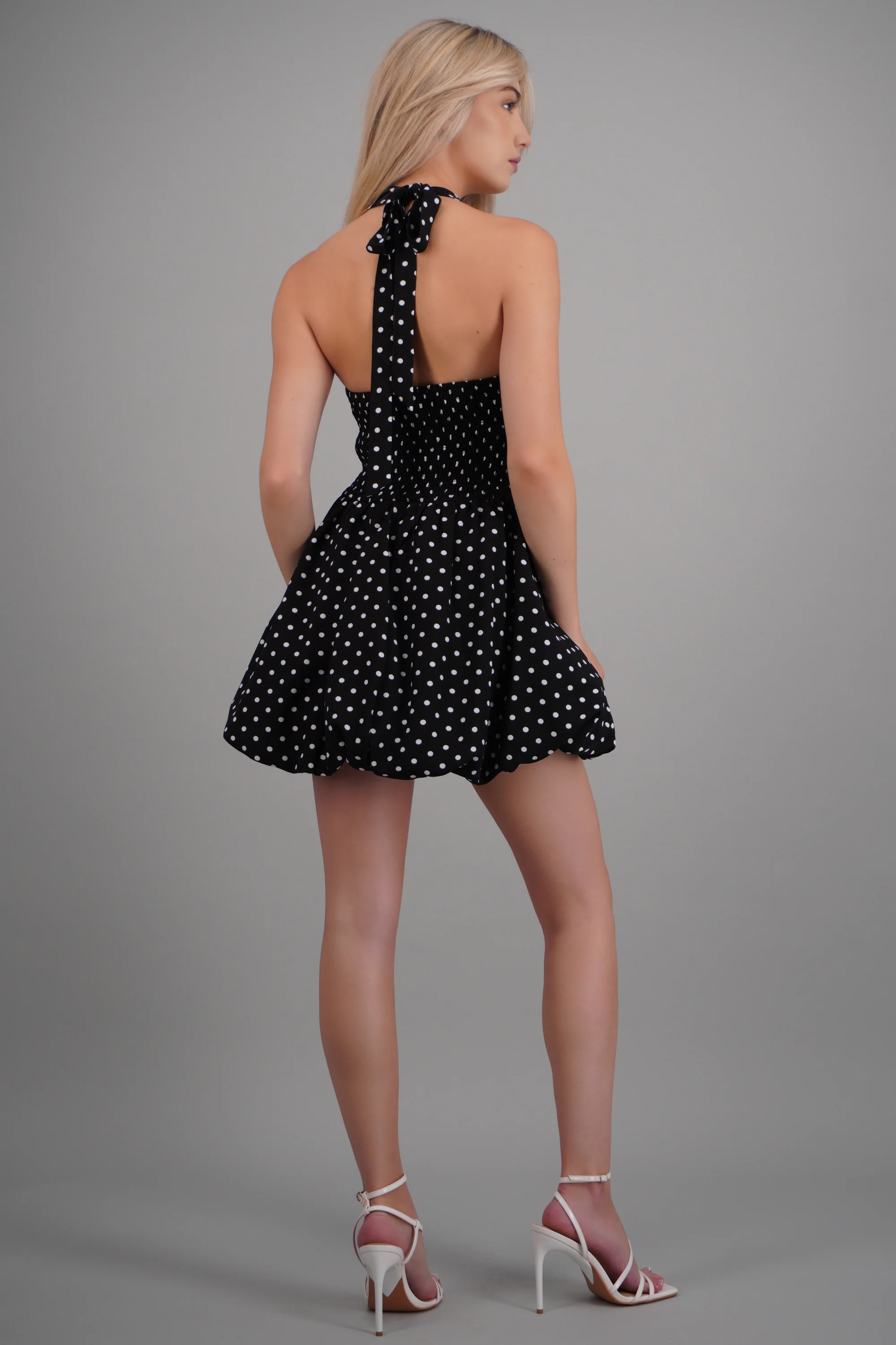 Vestido halter polka dots falda burbuja - Image 4
