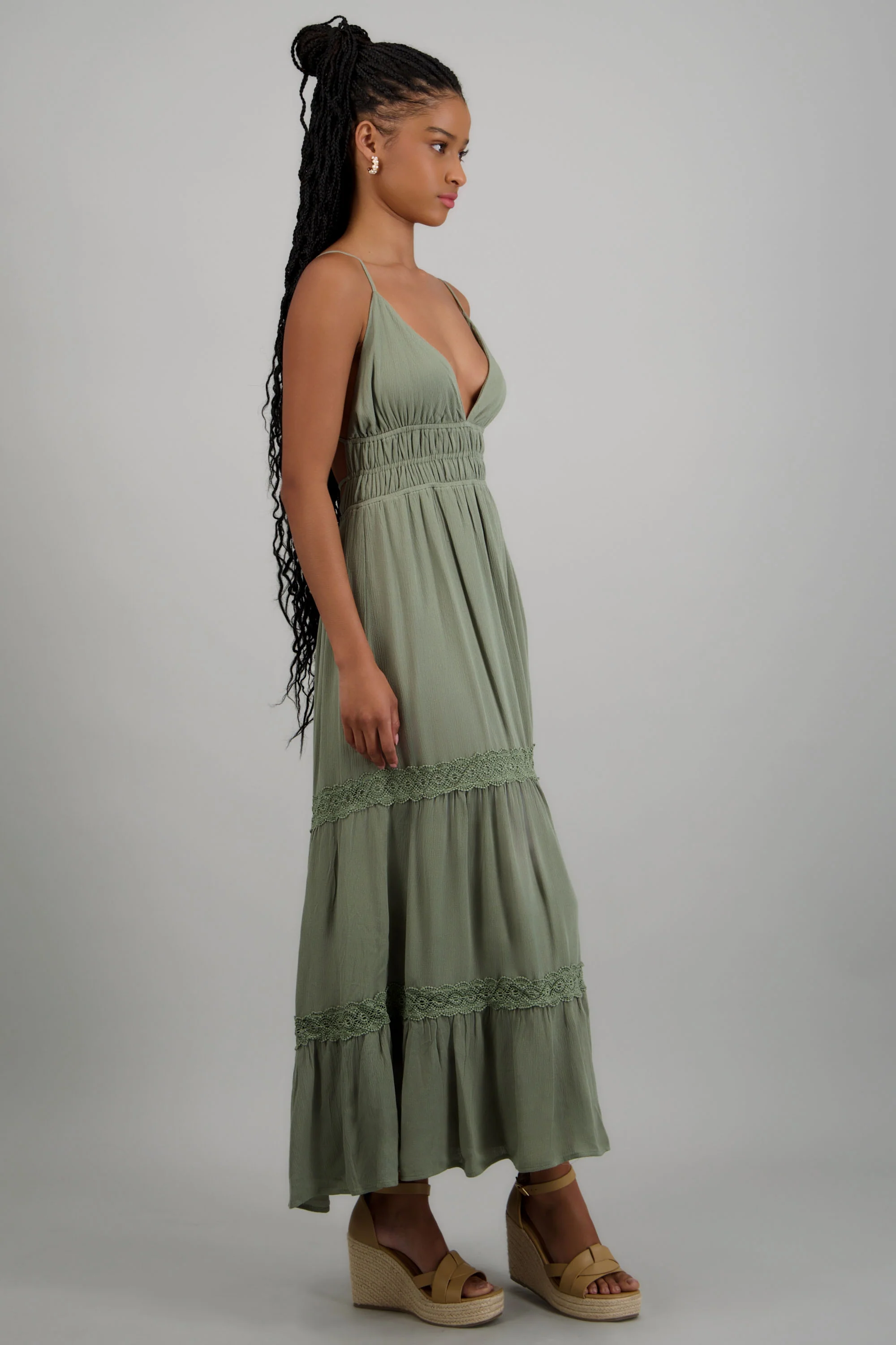 Vestido liso maxi - Image 3