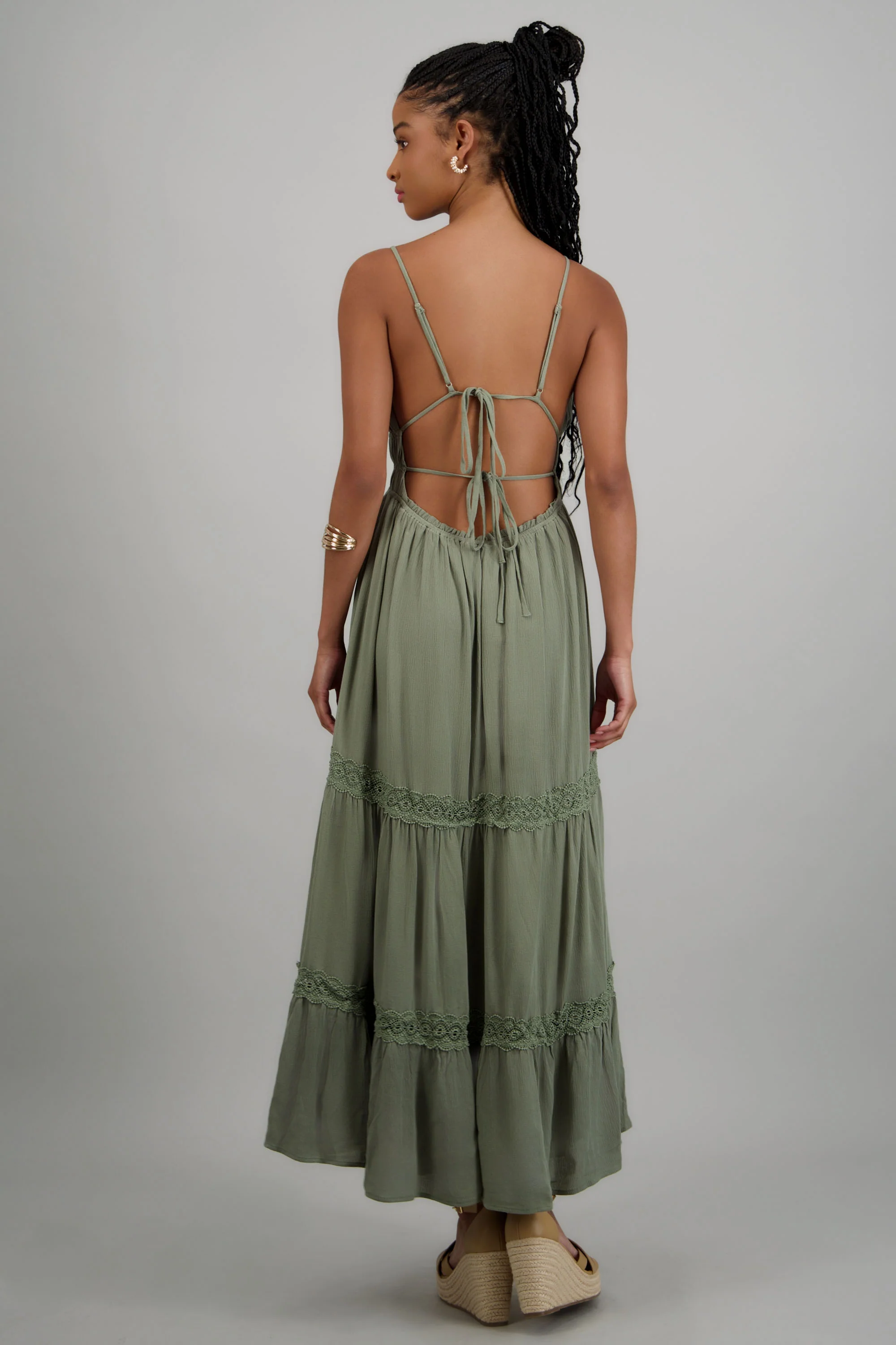Vestido liso maxi - Image 4