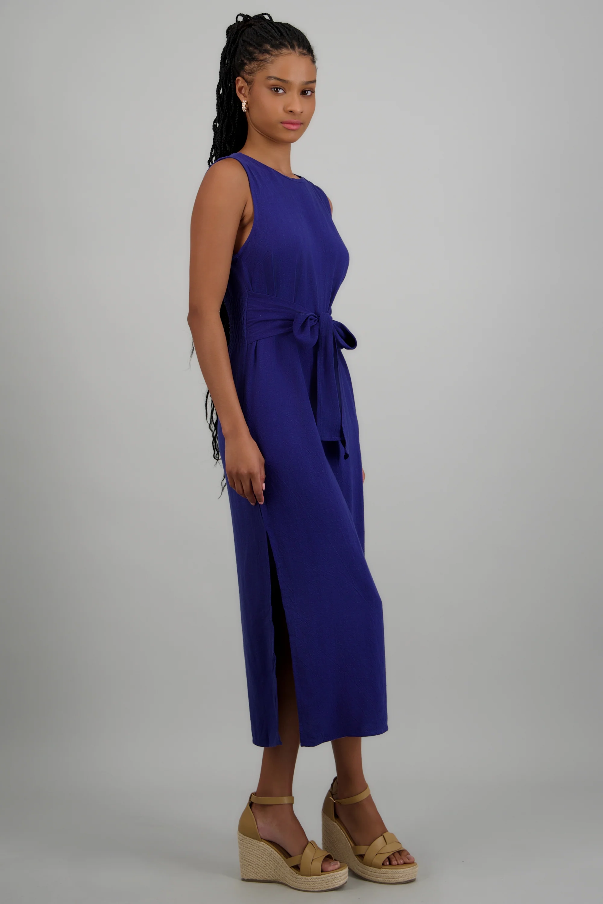 Vestido maxi aberturas con cinto - Image 3