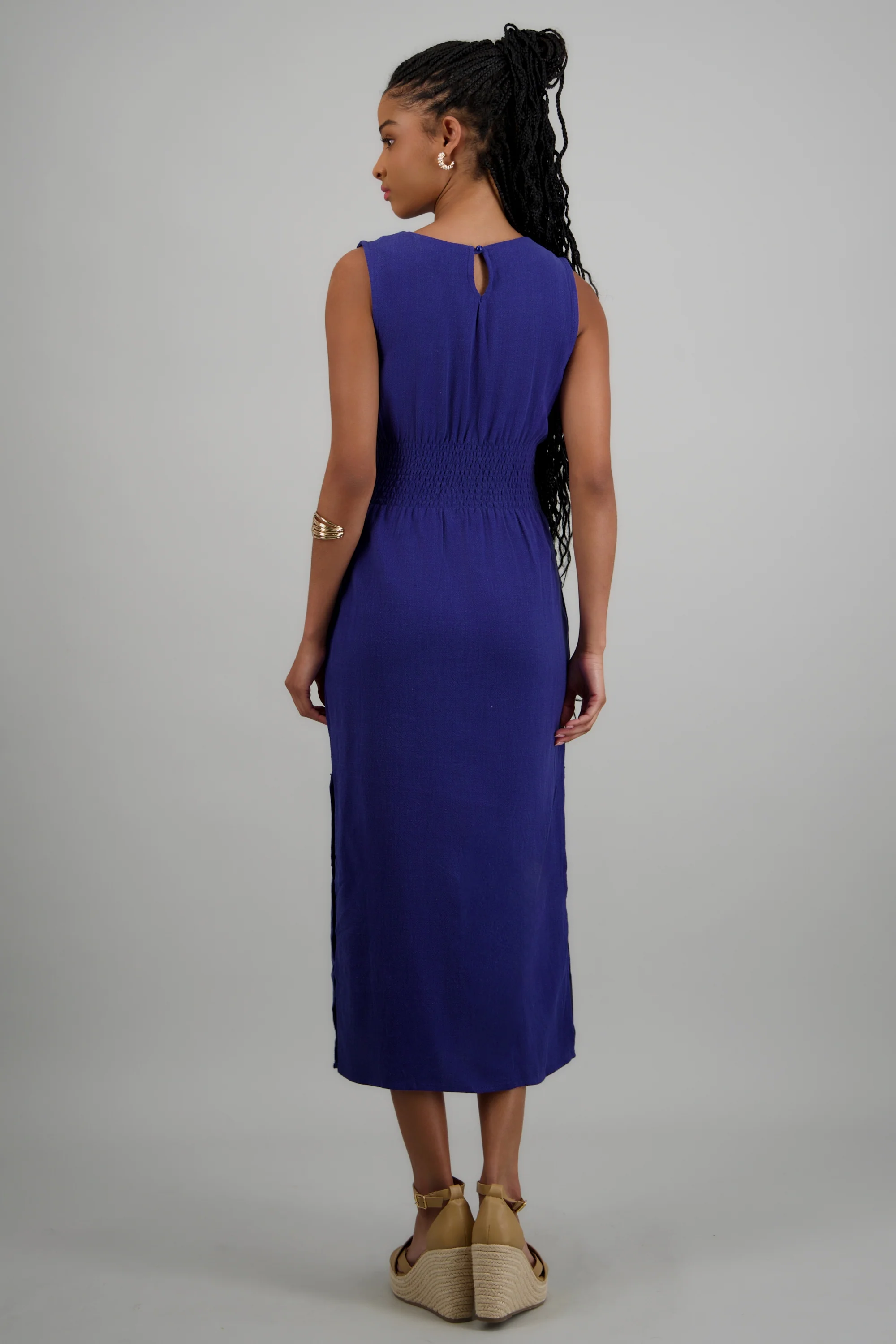 Vestido maxi aberturas con cinto - Image 4
