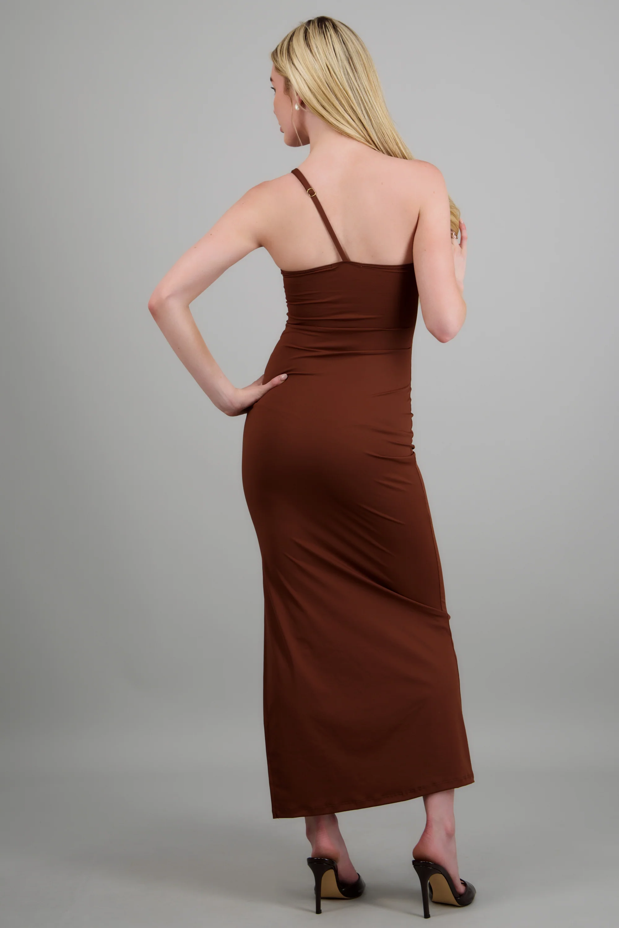 Vestido maxi asimétrico detalle argolla - Image 4