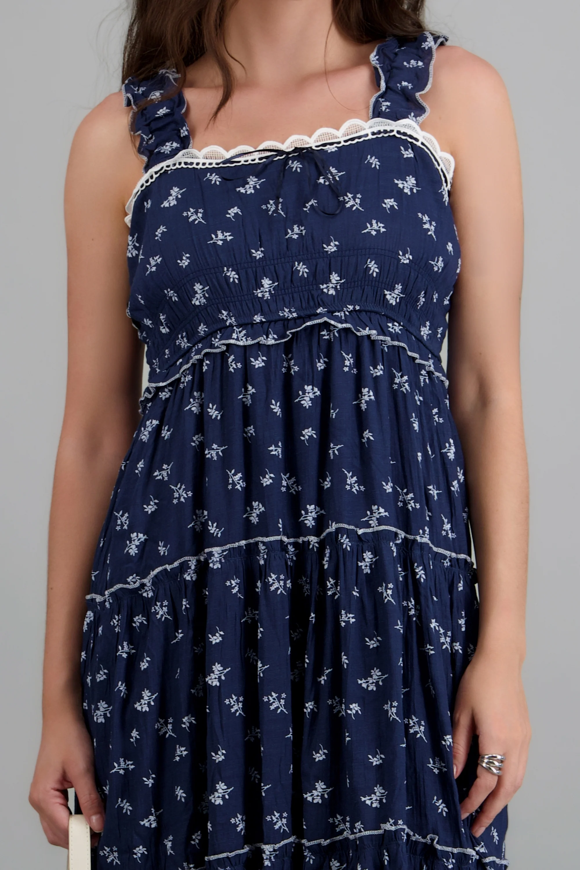 Vestido maxi bloques flores - Image 5