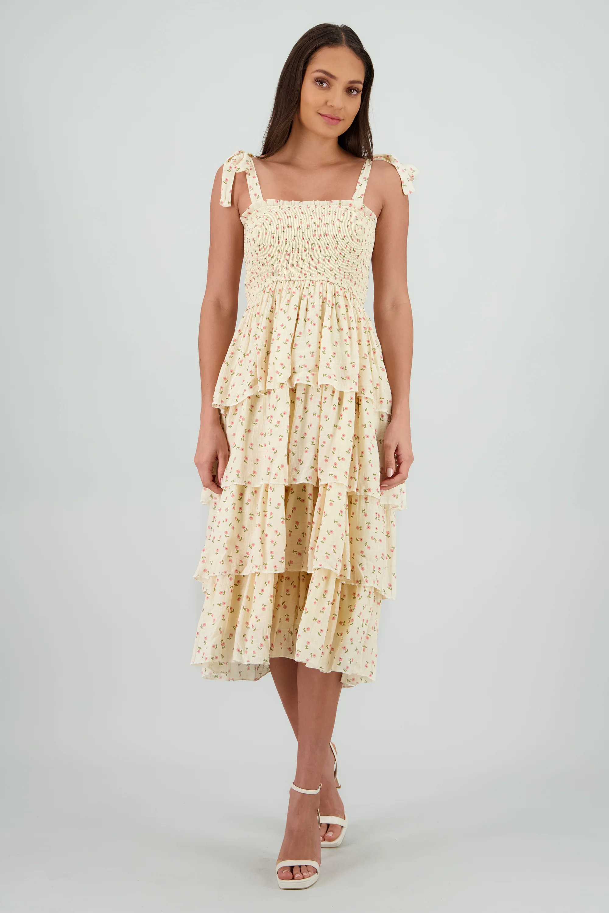 Vestido maxi capas flores - Image 2