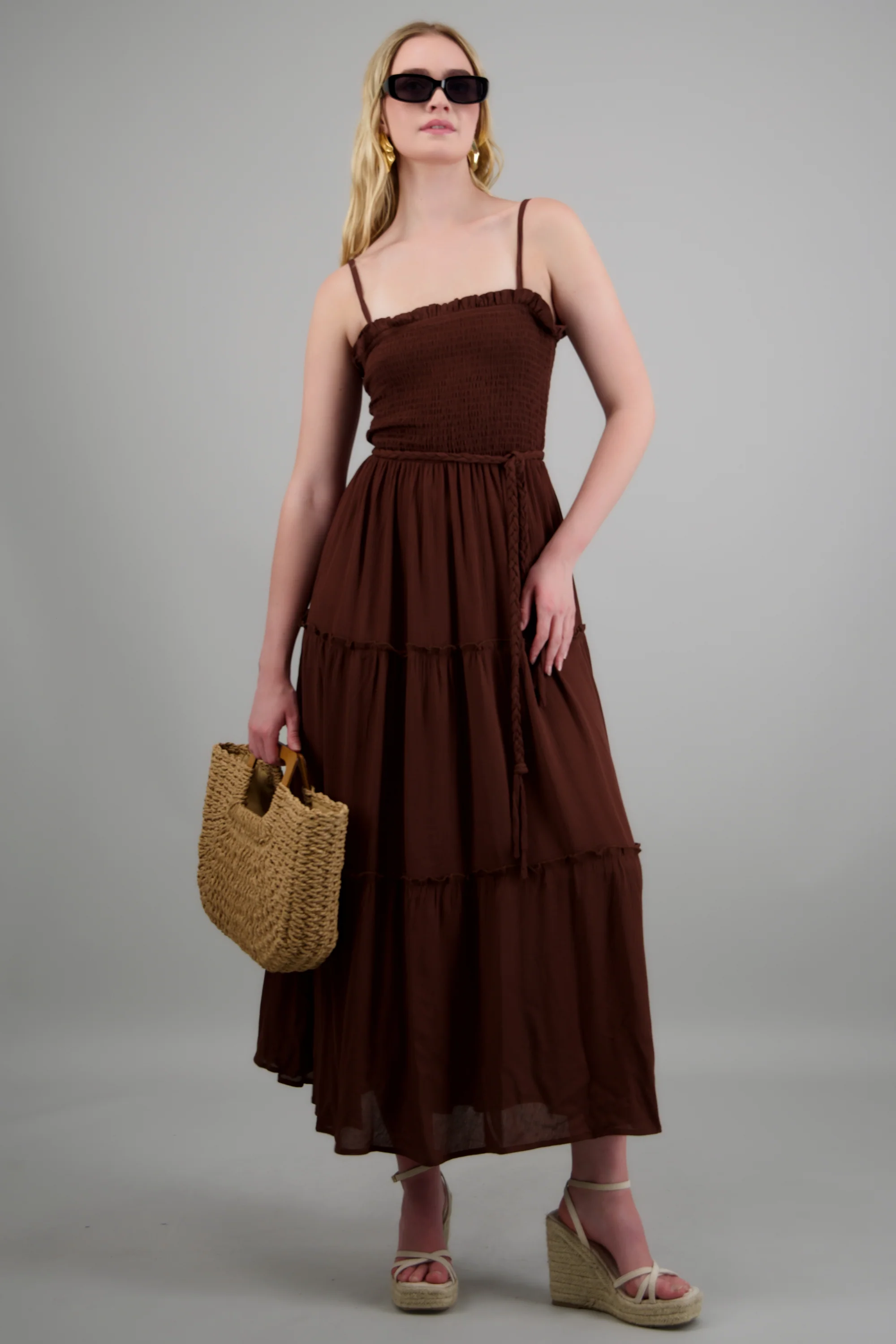 Vestido maxi con cinturon trenzado - Image 2