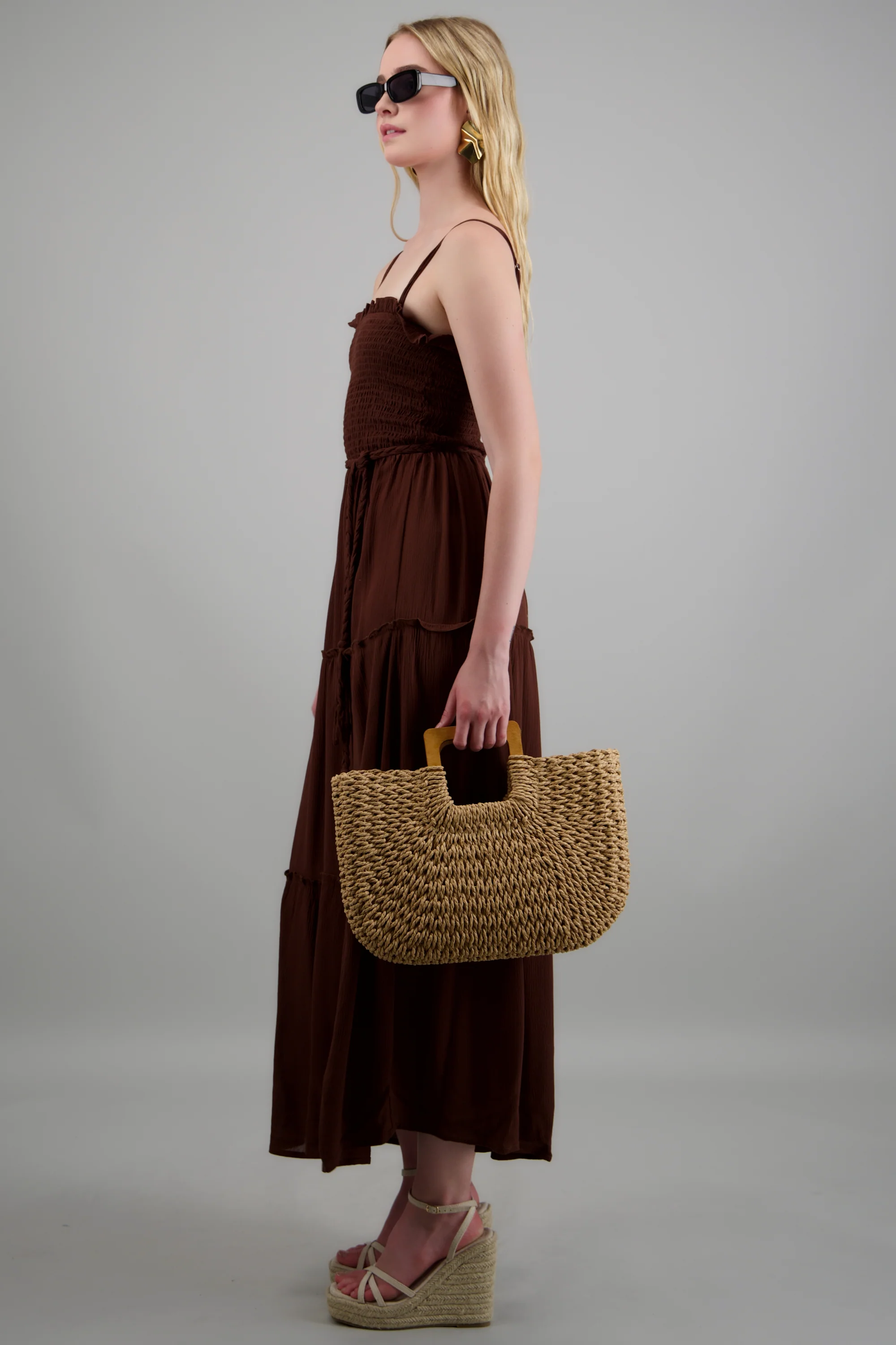 Vestido maxi con cinturon trenzado - Image 3