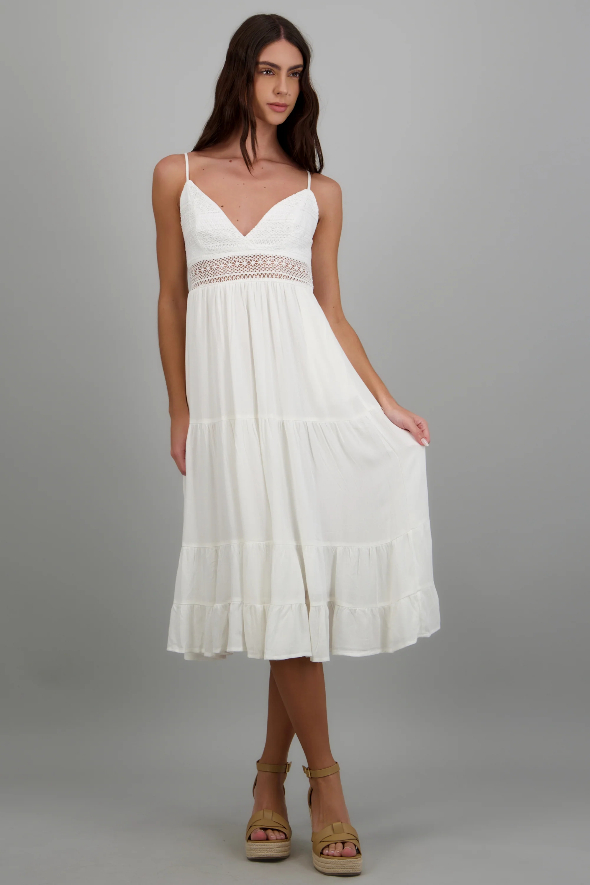 Vestido maxi con crochet