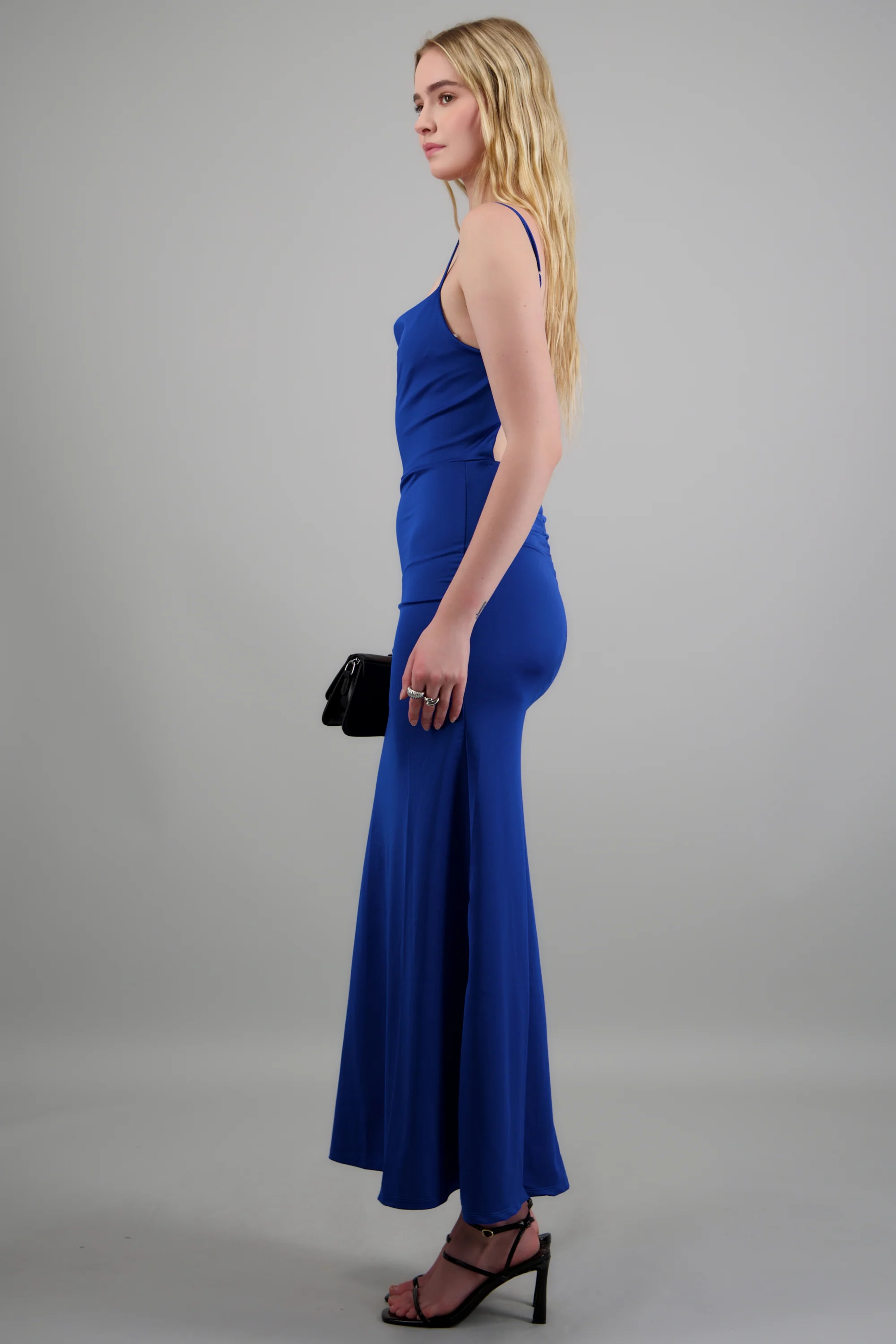 Vestido maxi cuello cascada detalle espalda - Image 3
