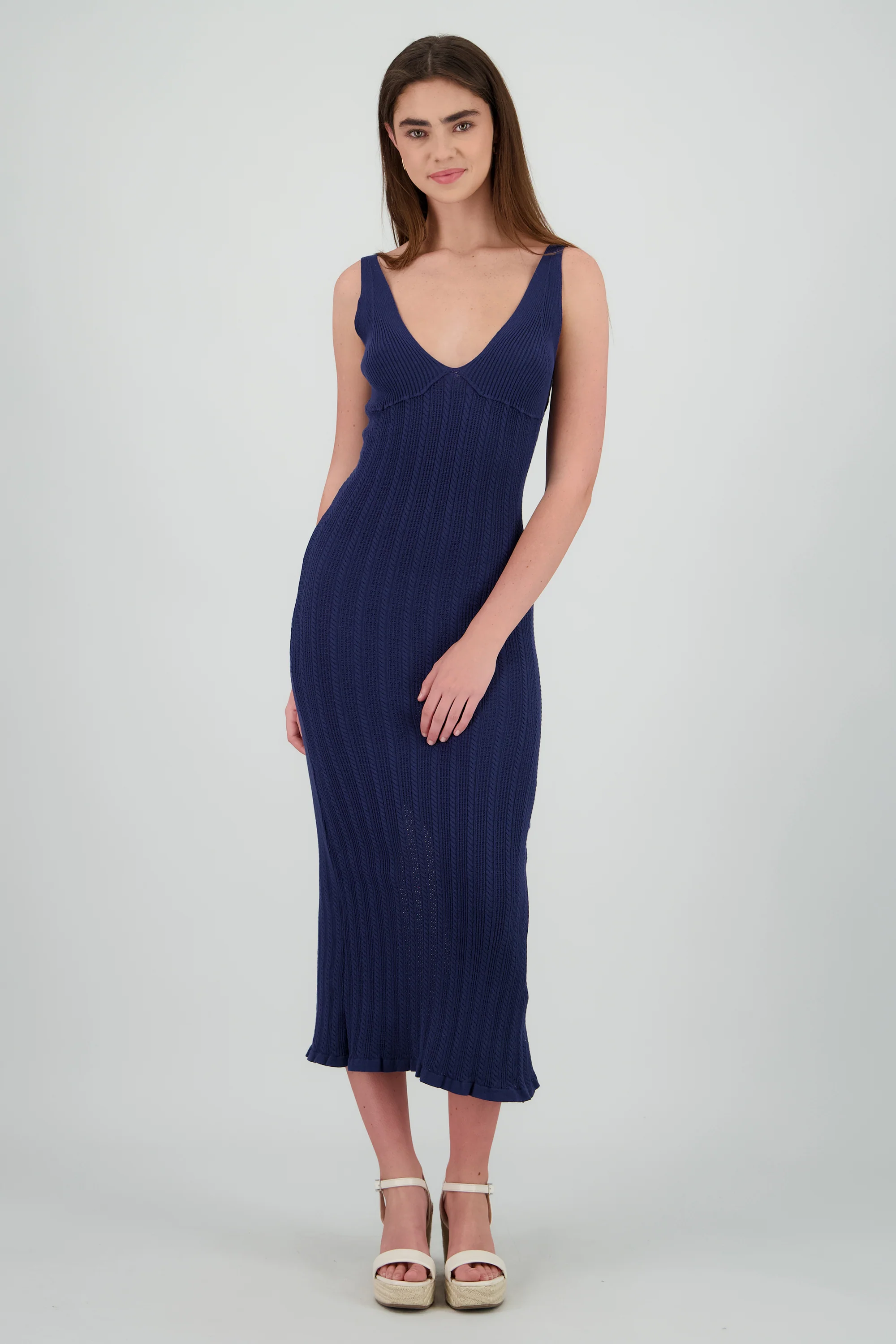 Vestido maxi cuello V - Image 2