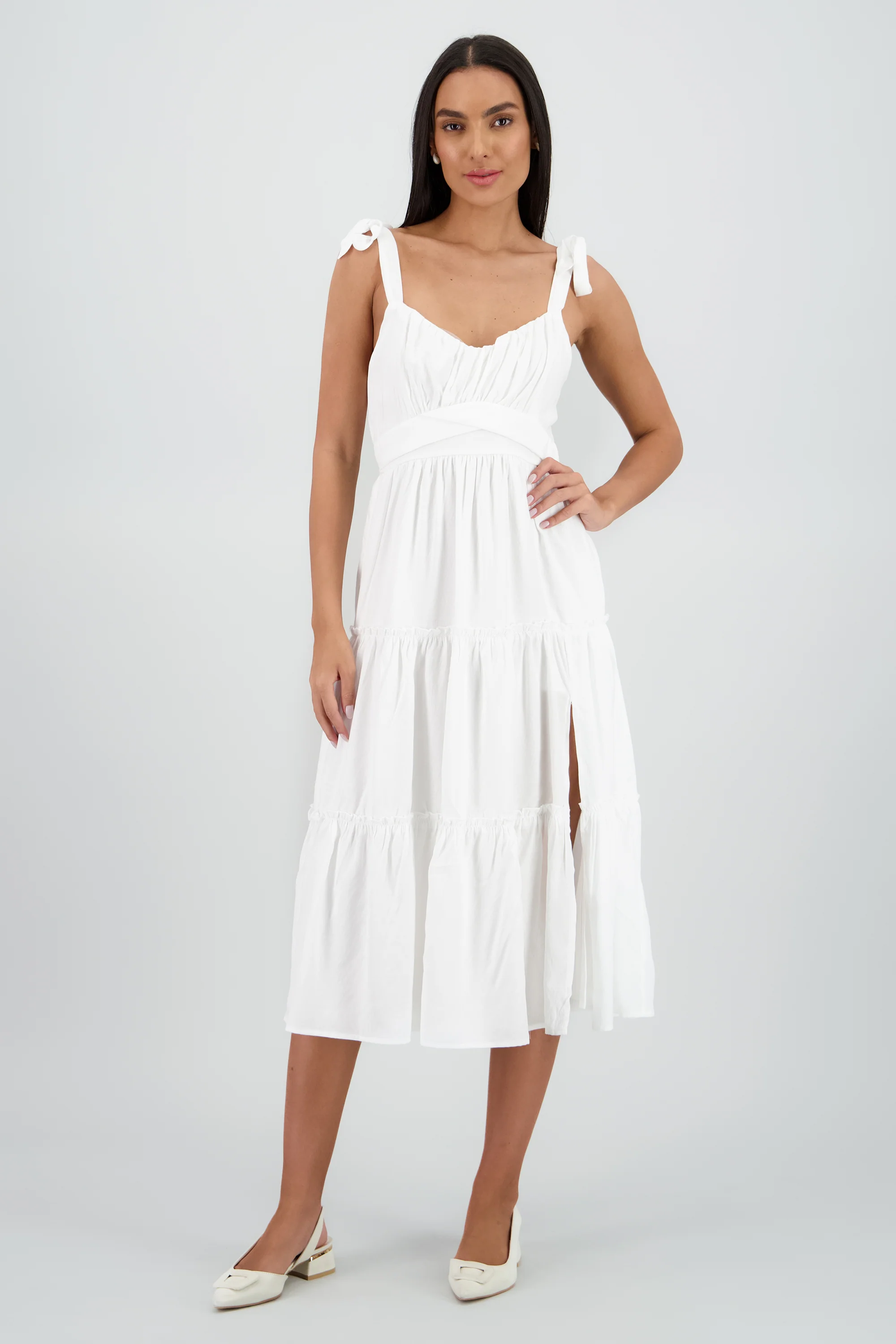 Vestido maxi detalle tirantes amarres - Image 2