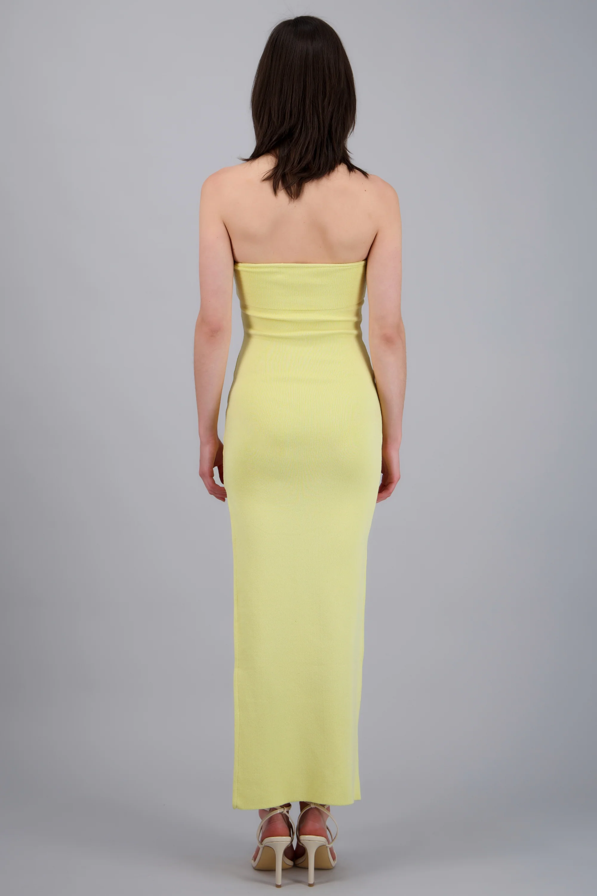 Vestido maxi doblez liso - Image 4
