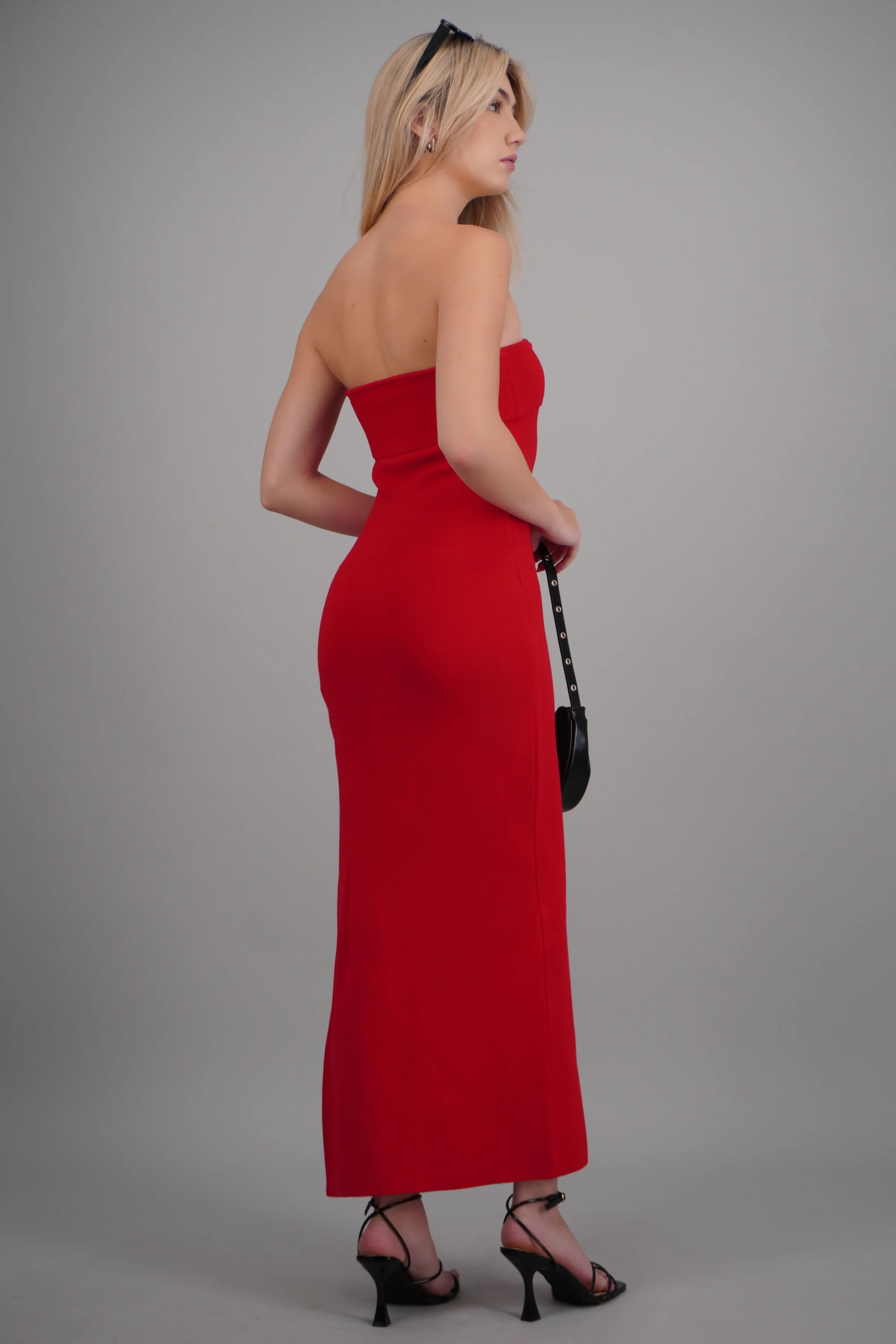 Vestido maxi doblez liso - Image 4