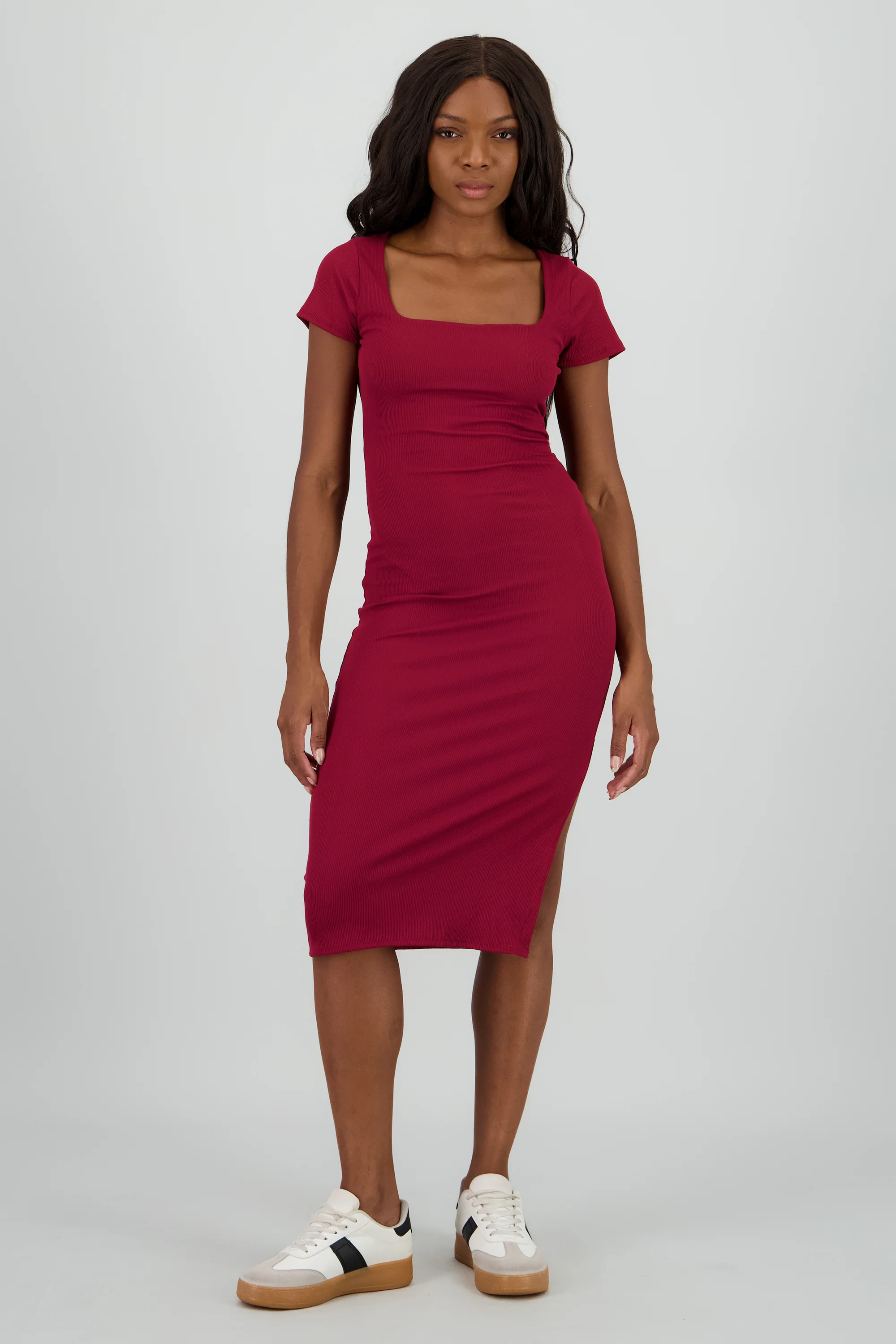 Vestido maxi escote cuadrado