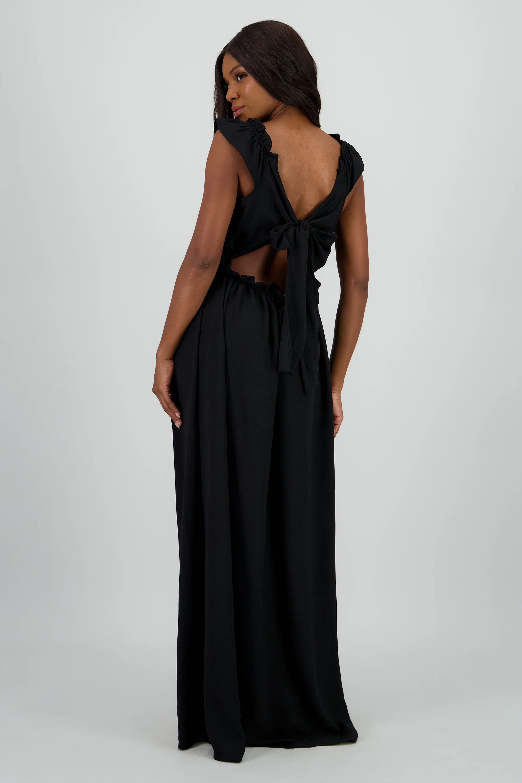 Vestido maxi escote en v det olanes - Image 4