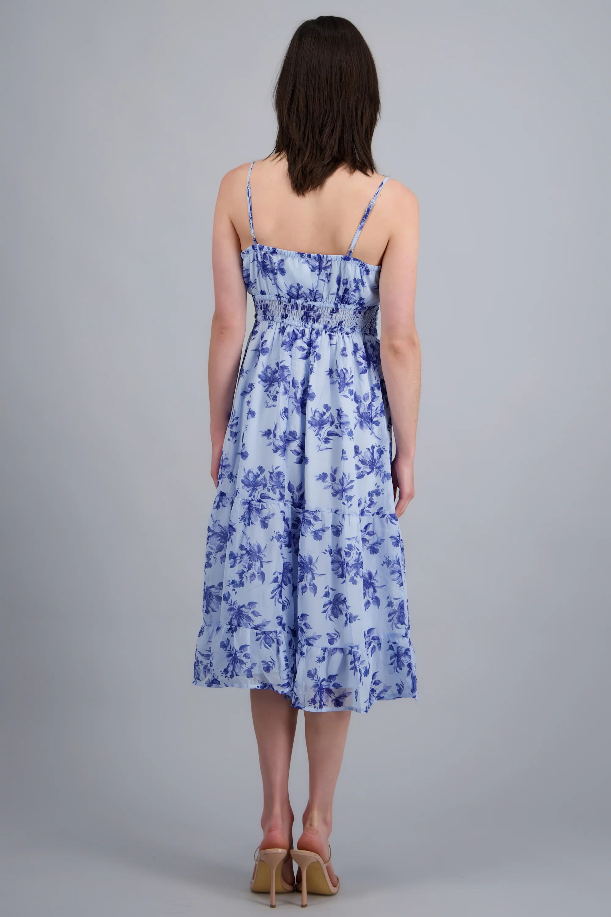 Vestido maxi escote nudo estampado flores - Image 4