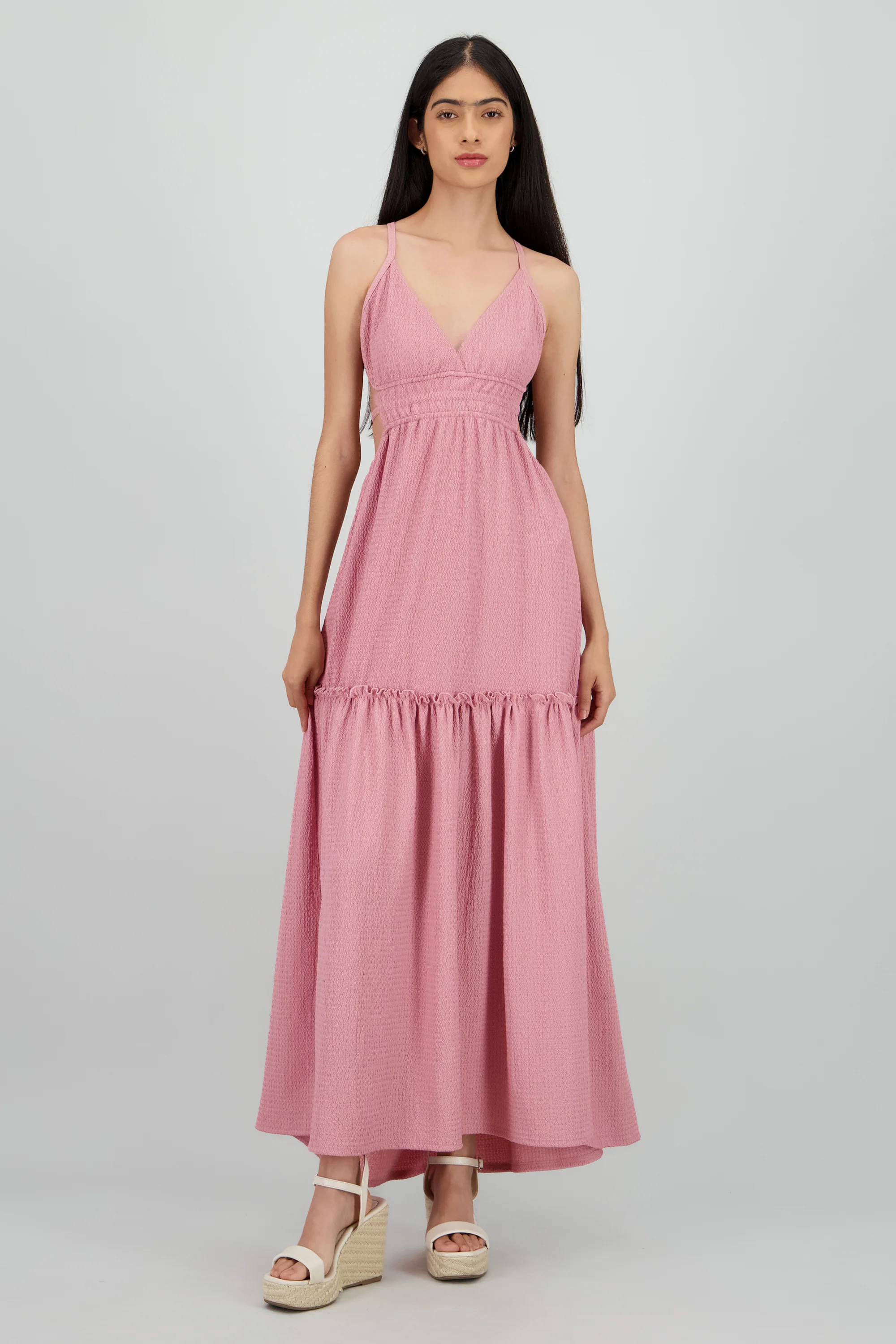 Vestido maxi espalda escote