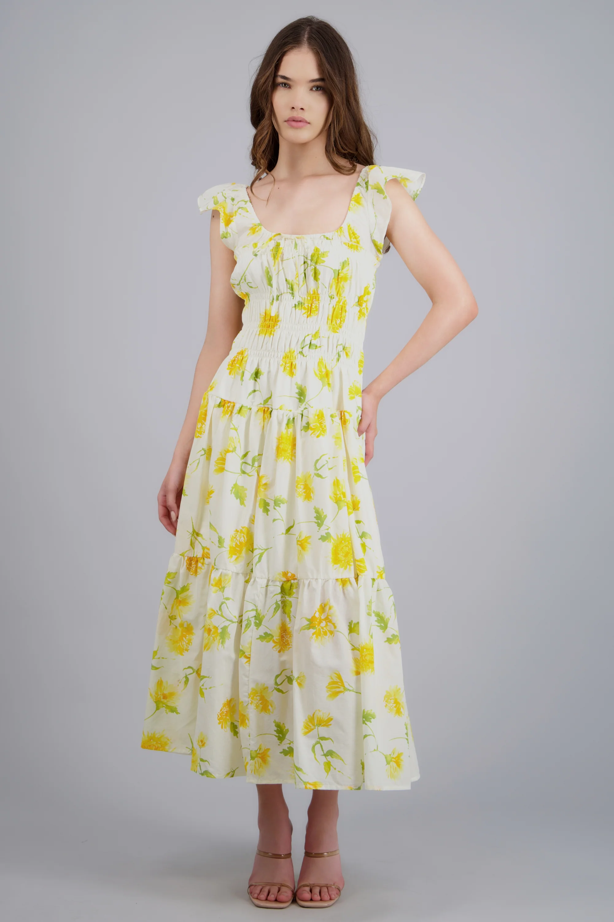 Vestido maxi estampado