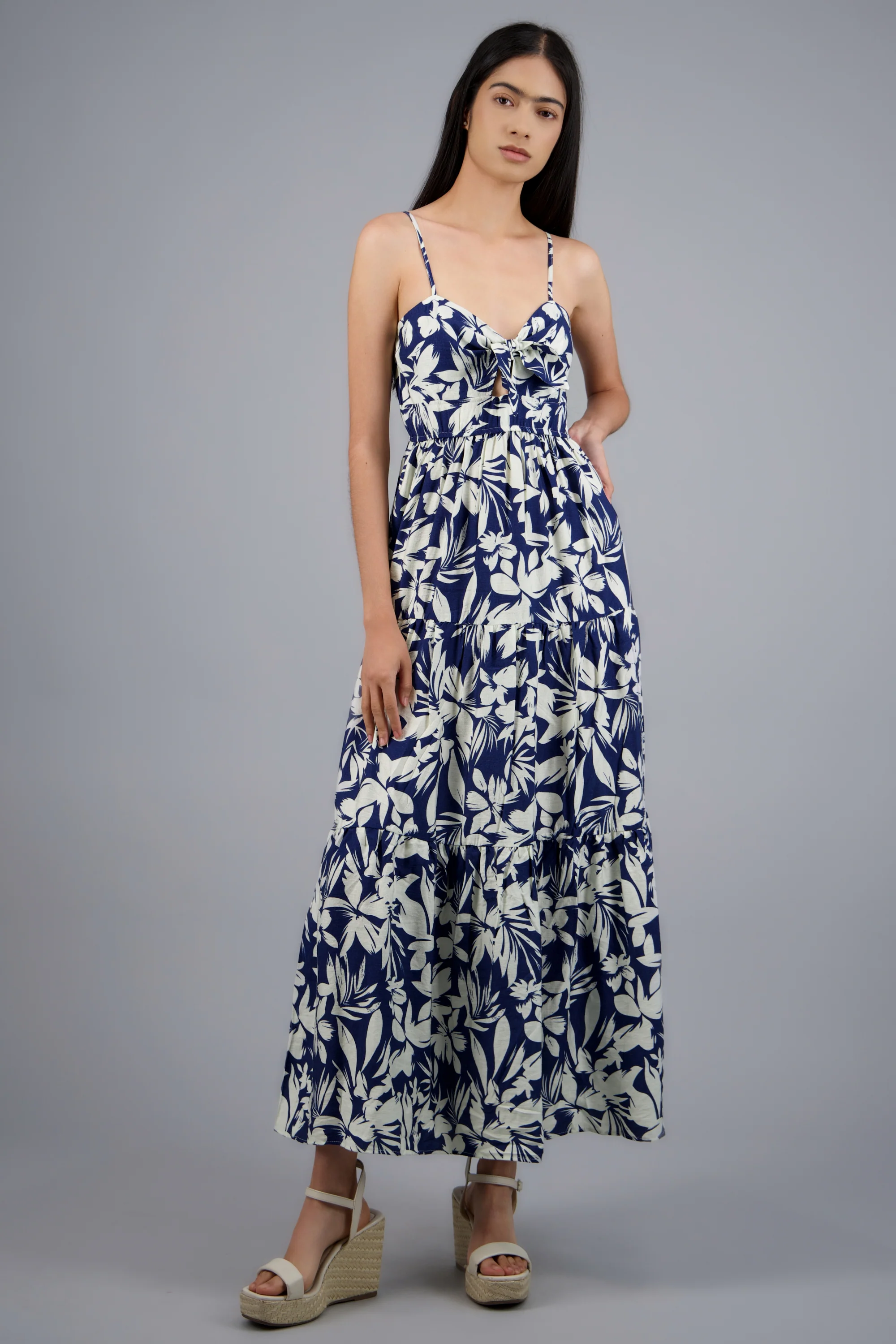 VESTIDO MAXI ESTAMPADO TROPICAL