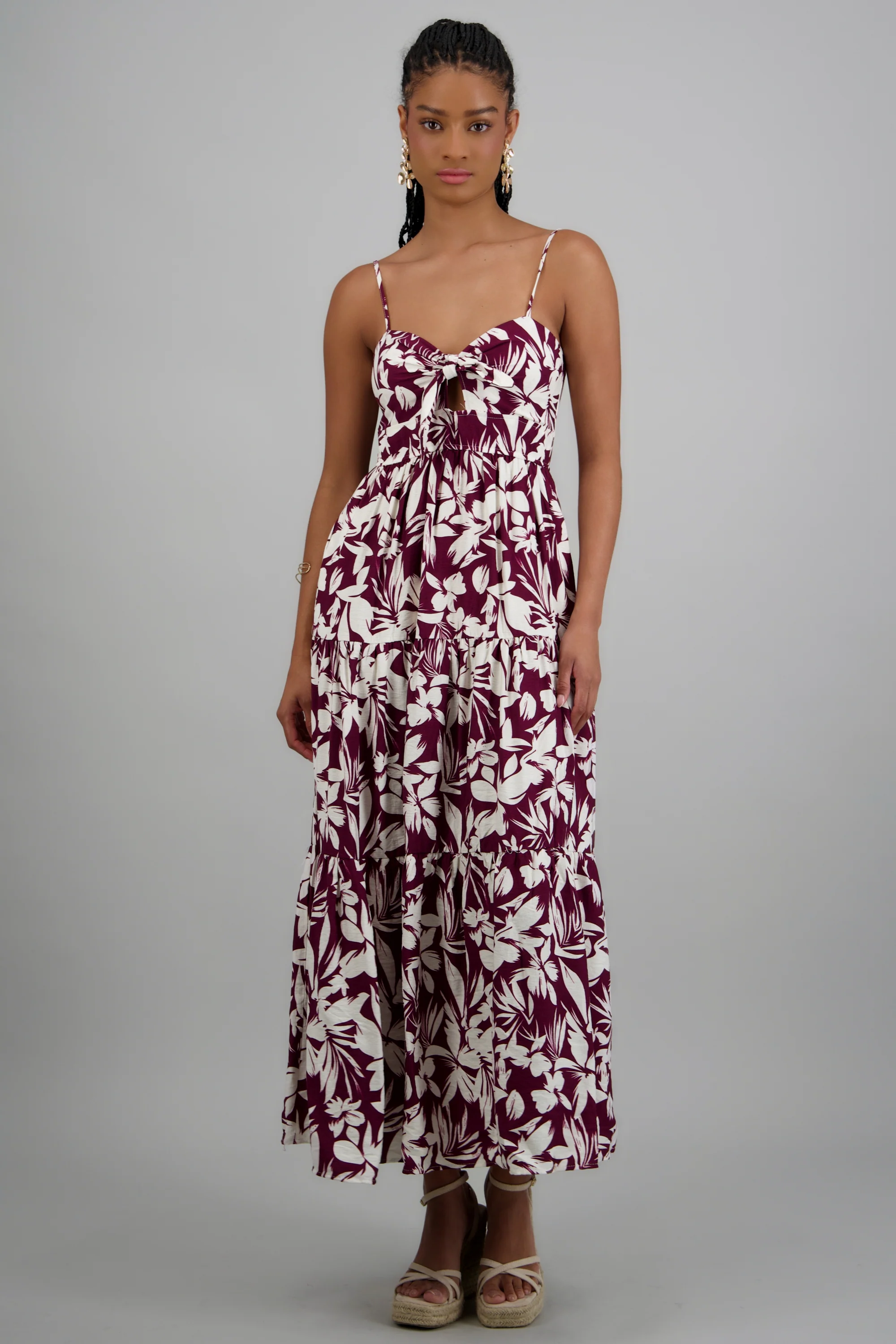 VESTIDO MAXI ESTAMPADO TROPICAL