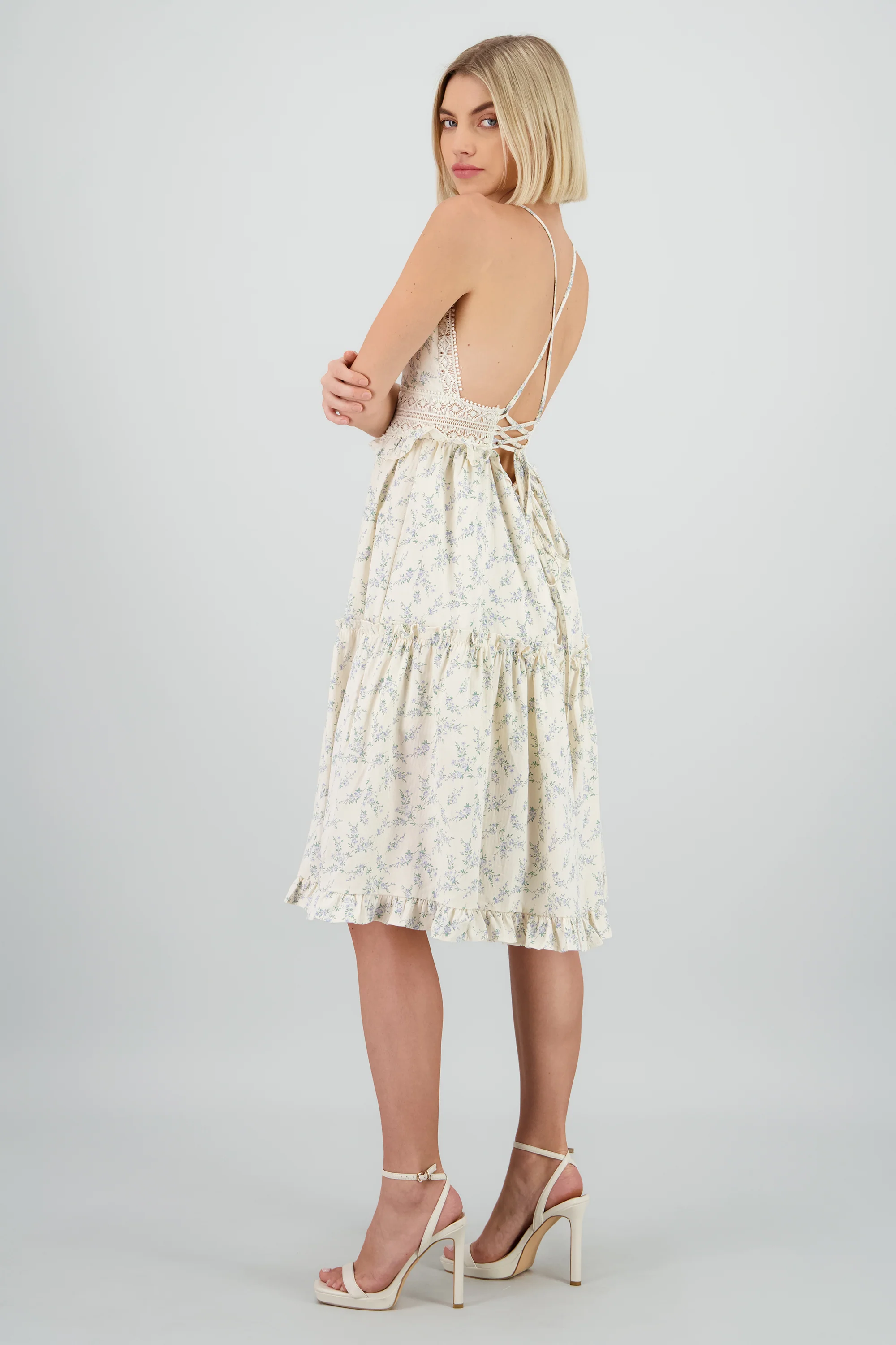 Vestido maxi flores con crochet - Image 3