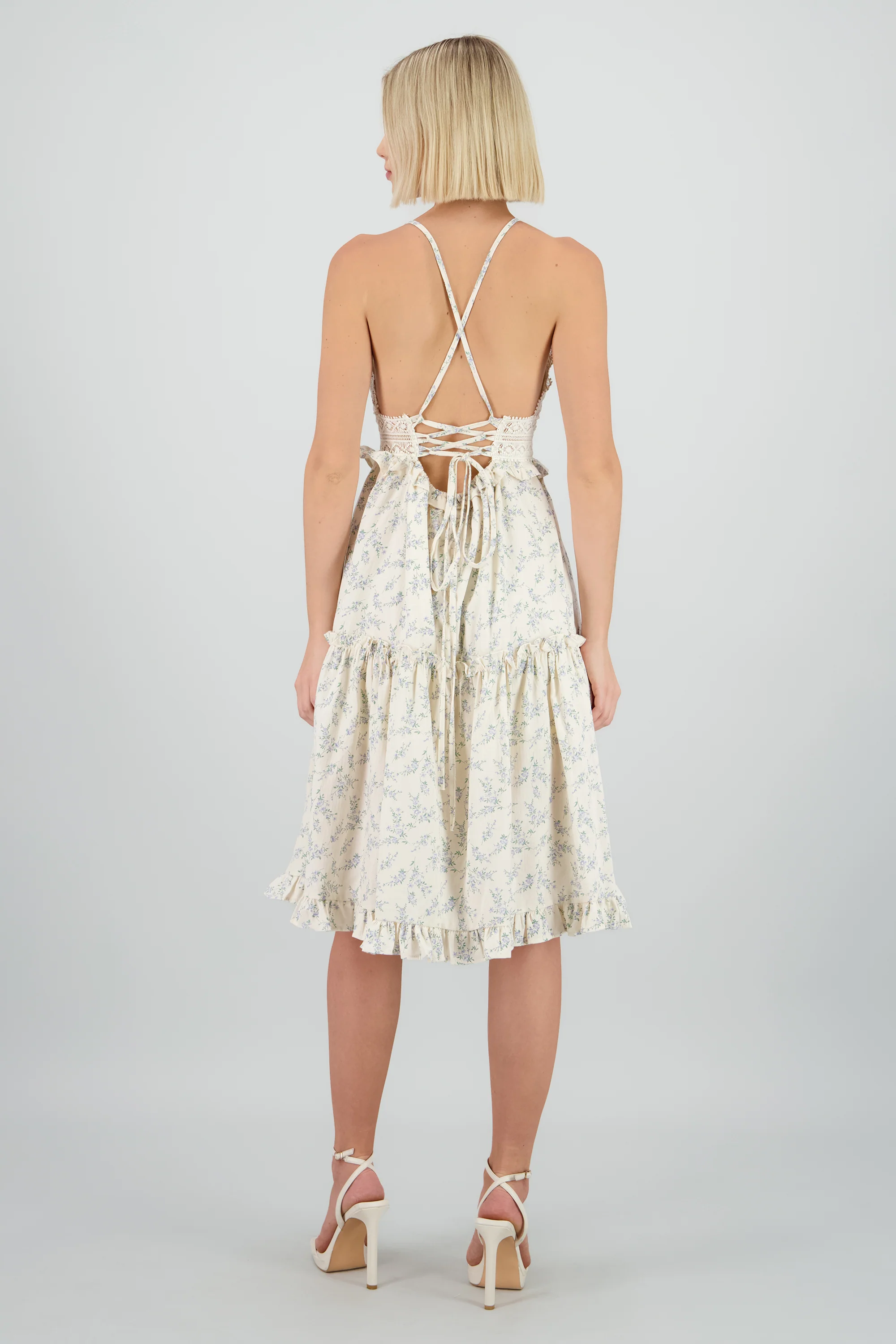 Vestido maxi flores con crochet - Image 4