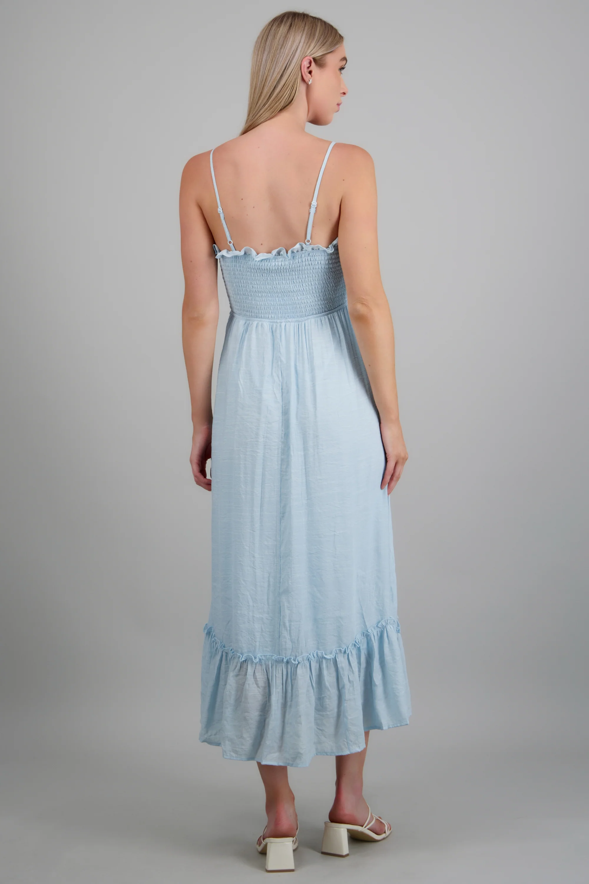Vestido maxi frunce detalle moños - Image 4