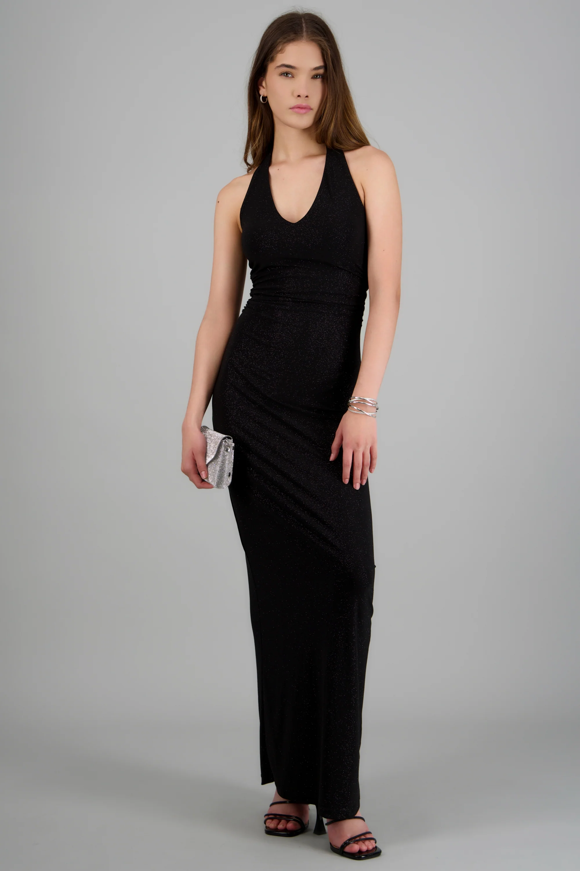 Vestido maxi halter detalle plisado - Image 4