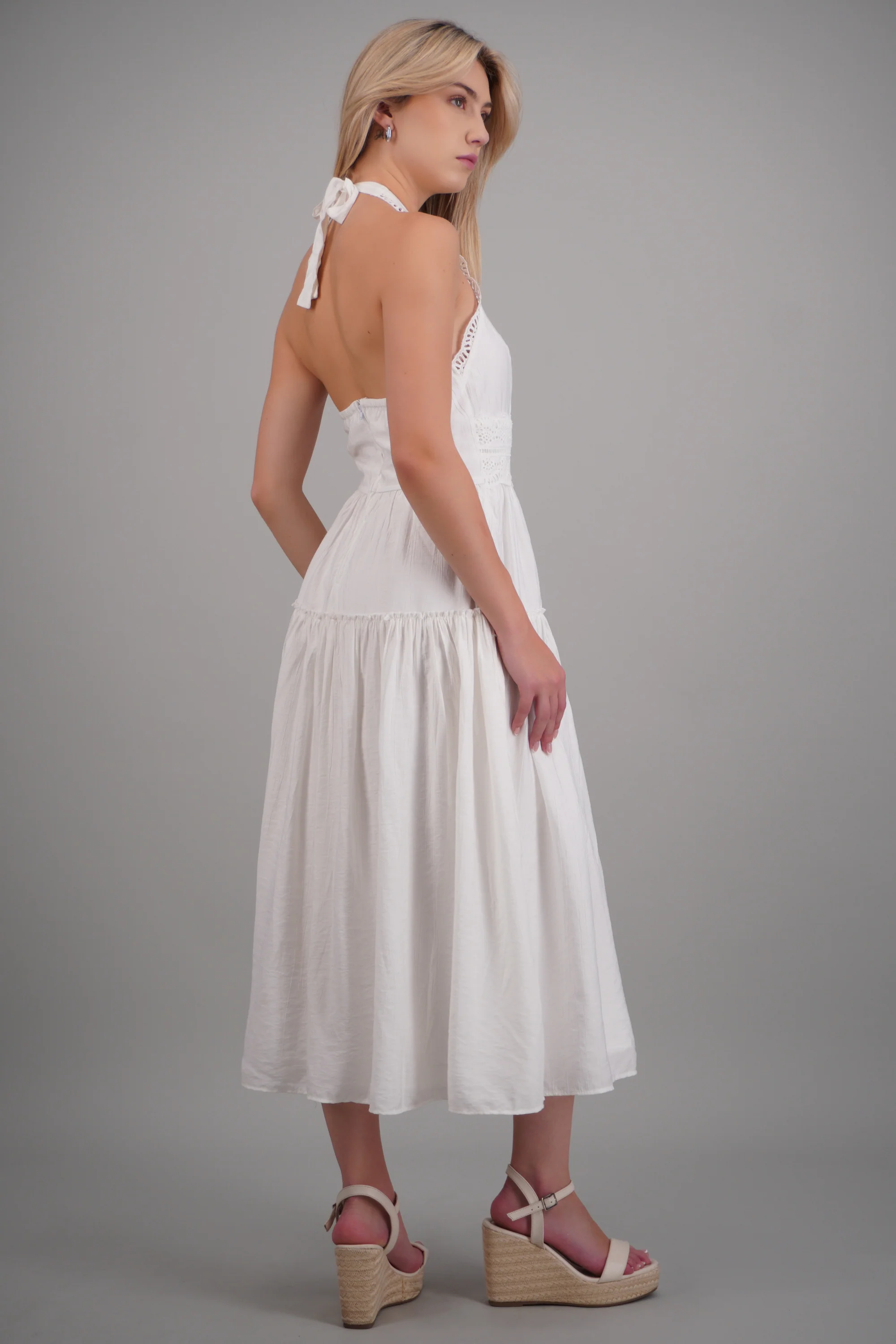 Vestido maxi halter liso - Image 4