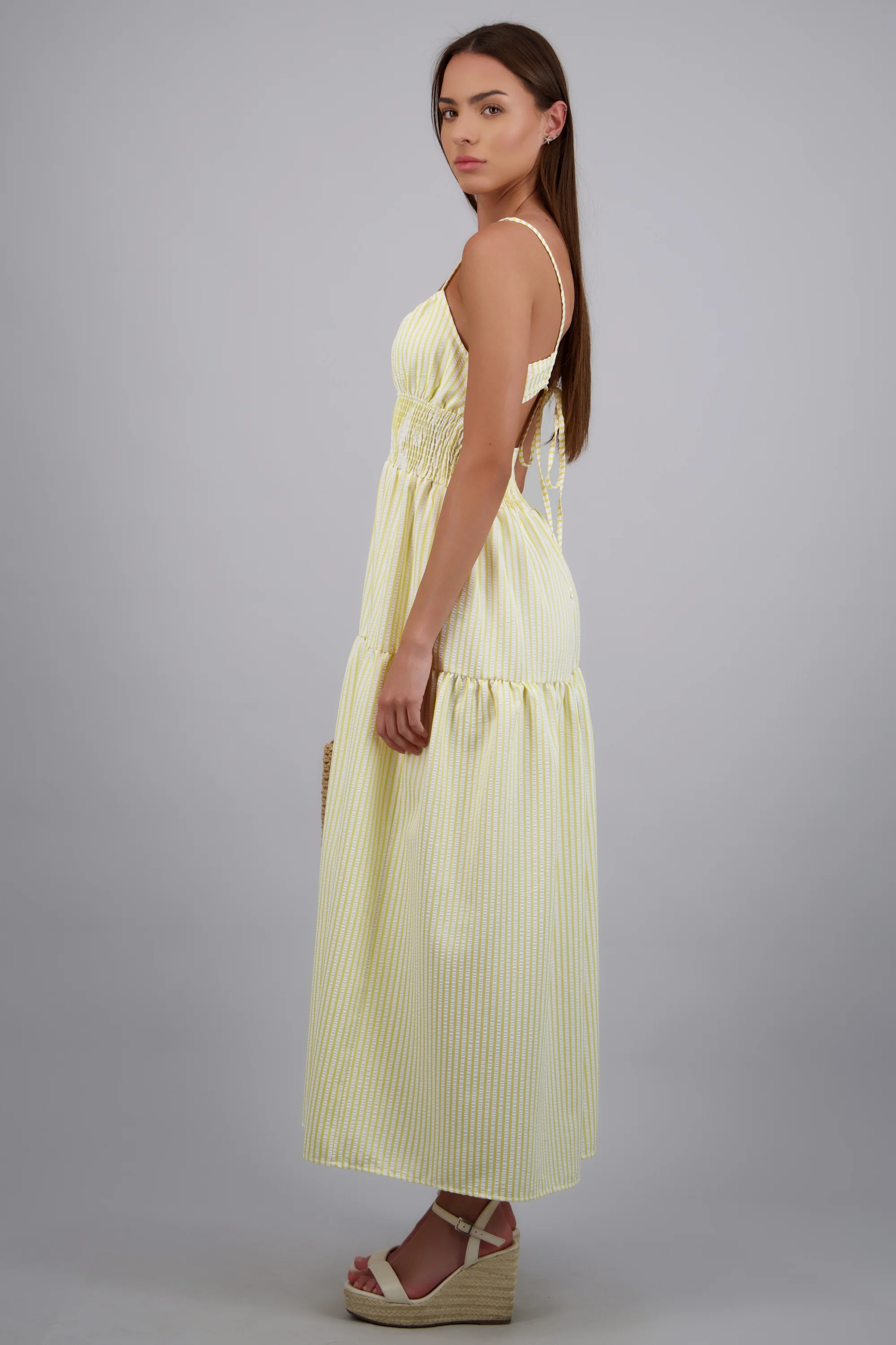 Vestido maxi lineas escote espalda - Image 3
