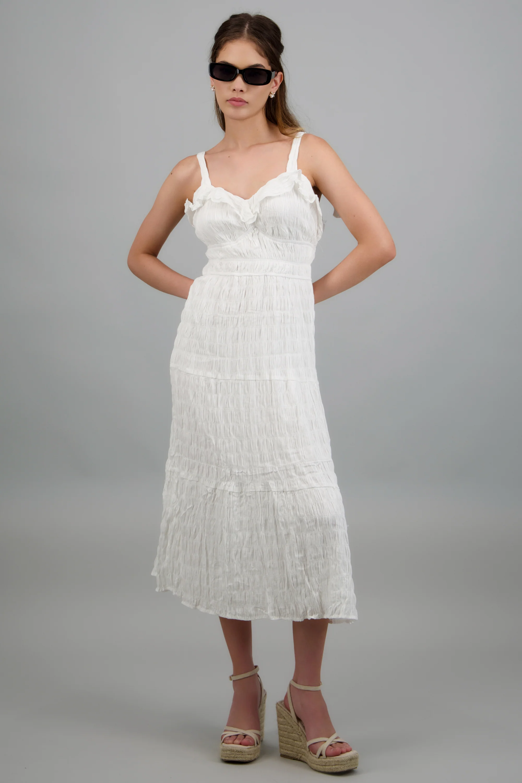 Vestido maxi liso