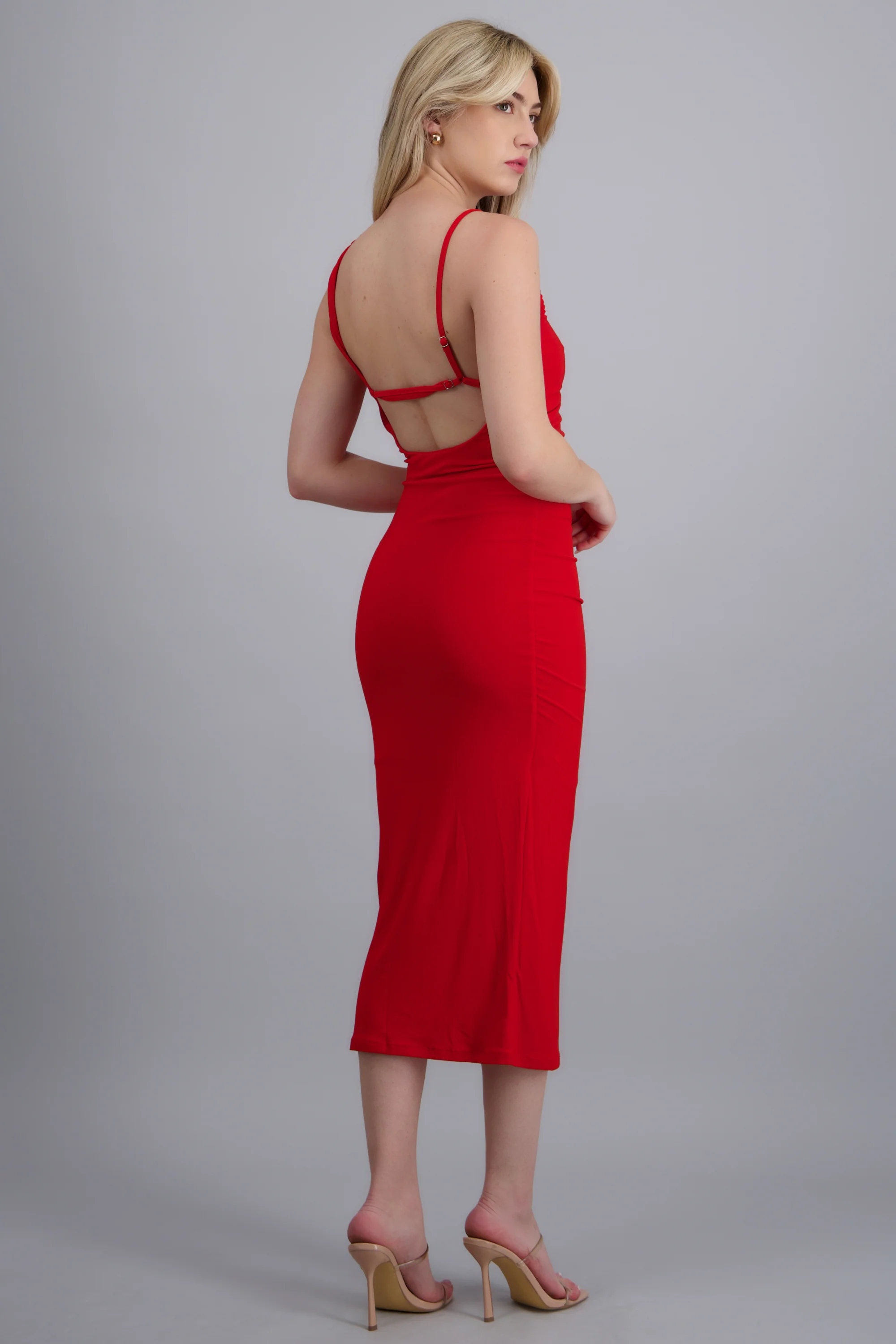 Vestido maxi liso espalda abierta - Image 4