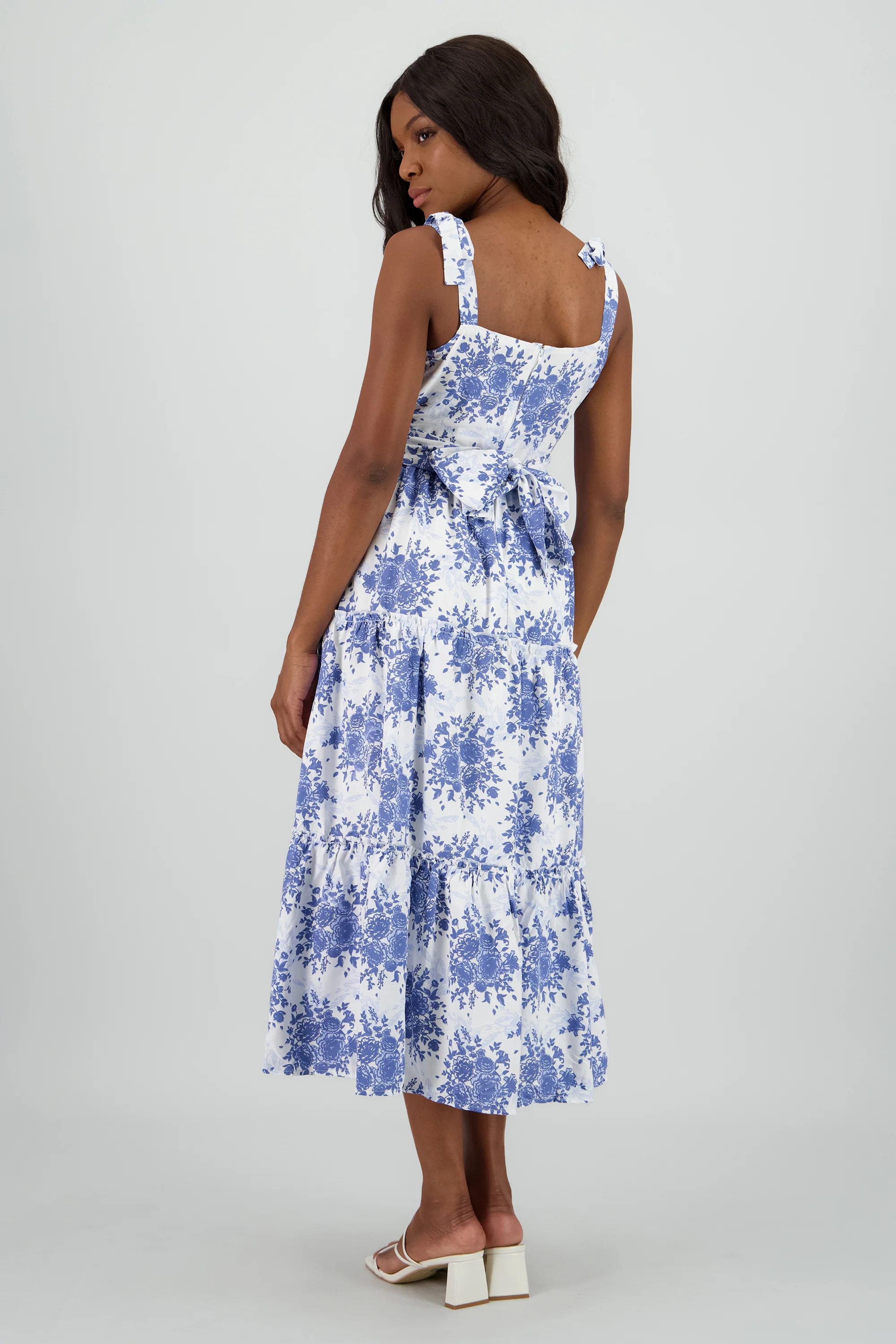 Vestido maxi olanes estampado flores - Image 4