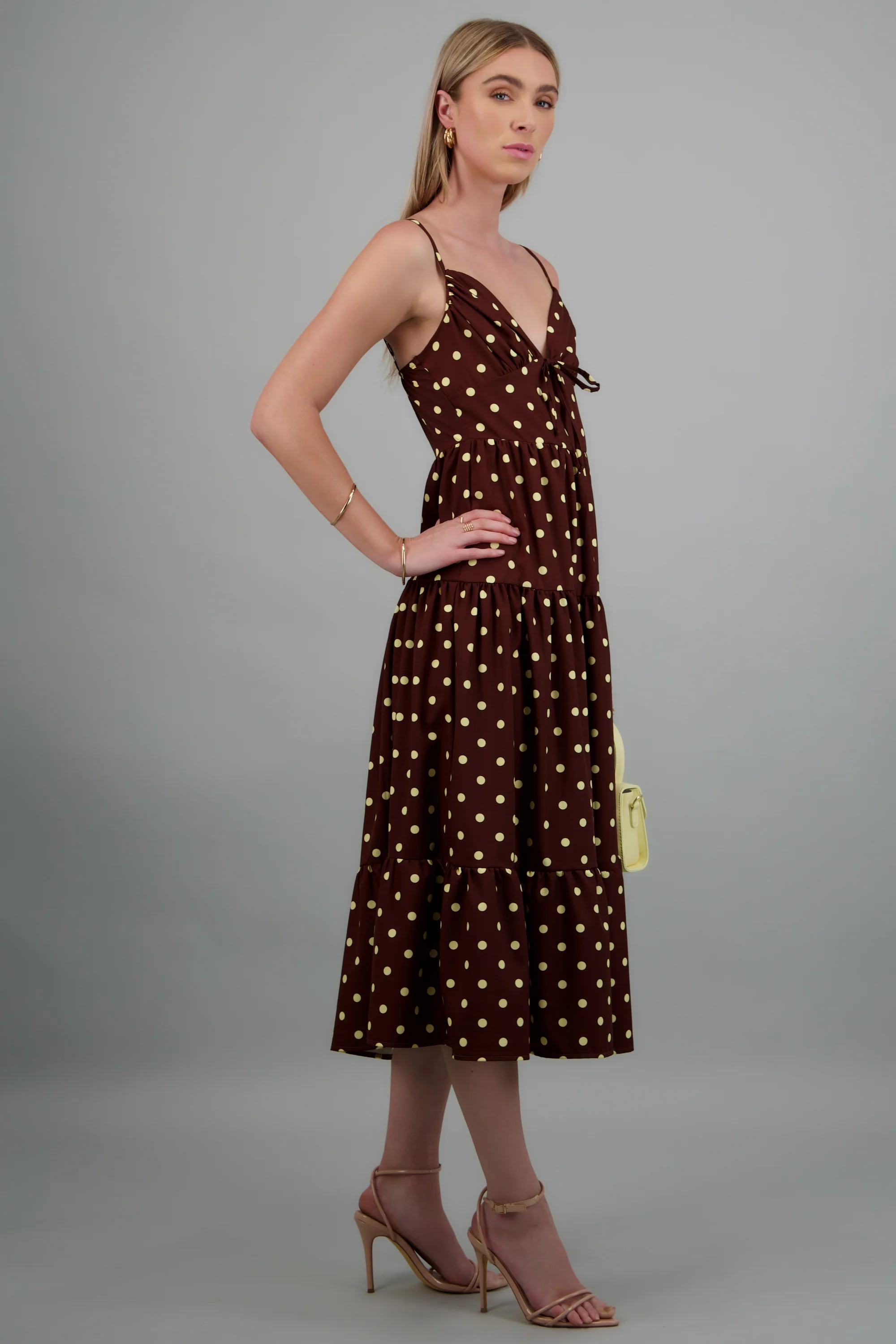 Vestido maxi polkas contraste - Image 2