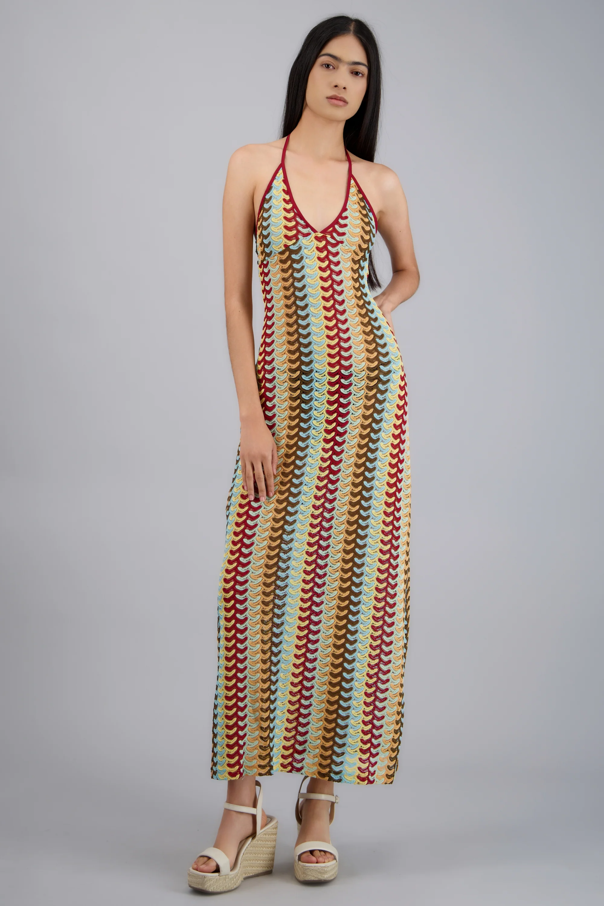 VESTIDO MAXI TEJIDO TEXTURA