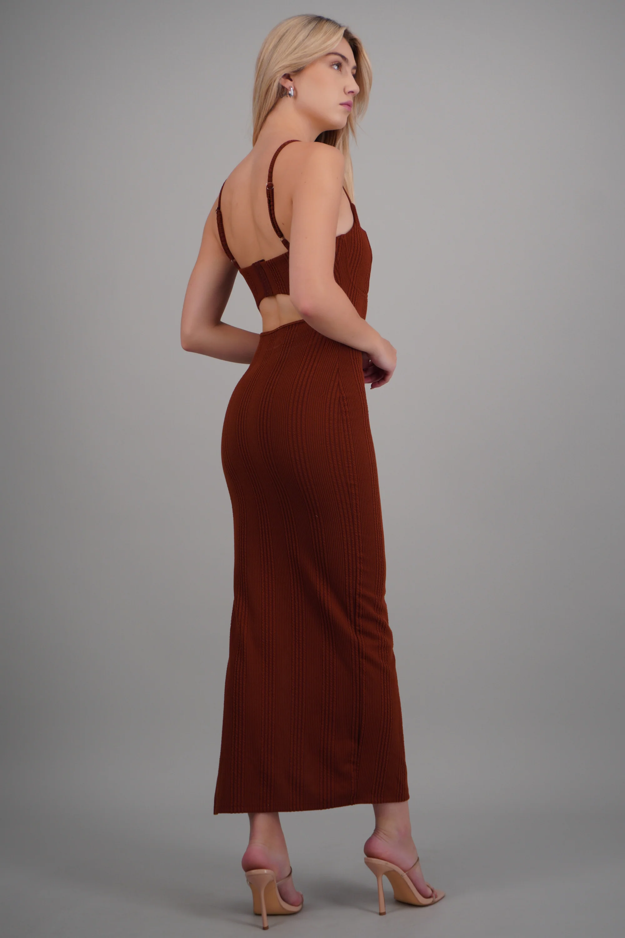 Vestido maxi copa textura - Image 4