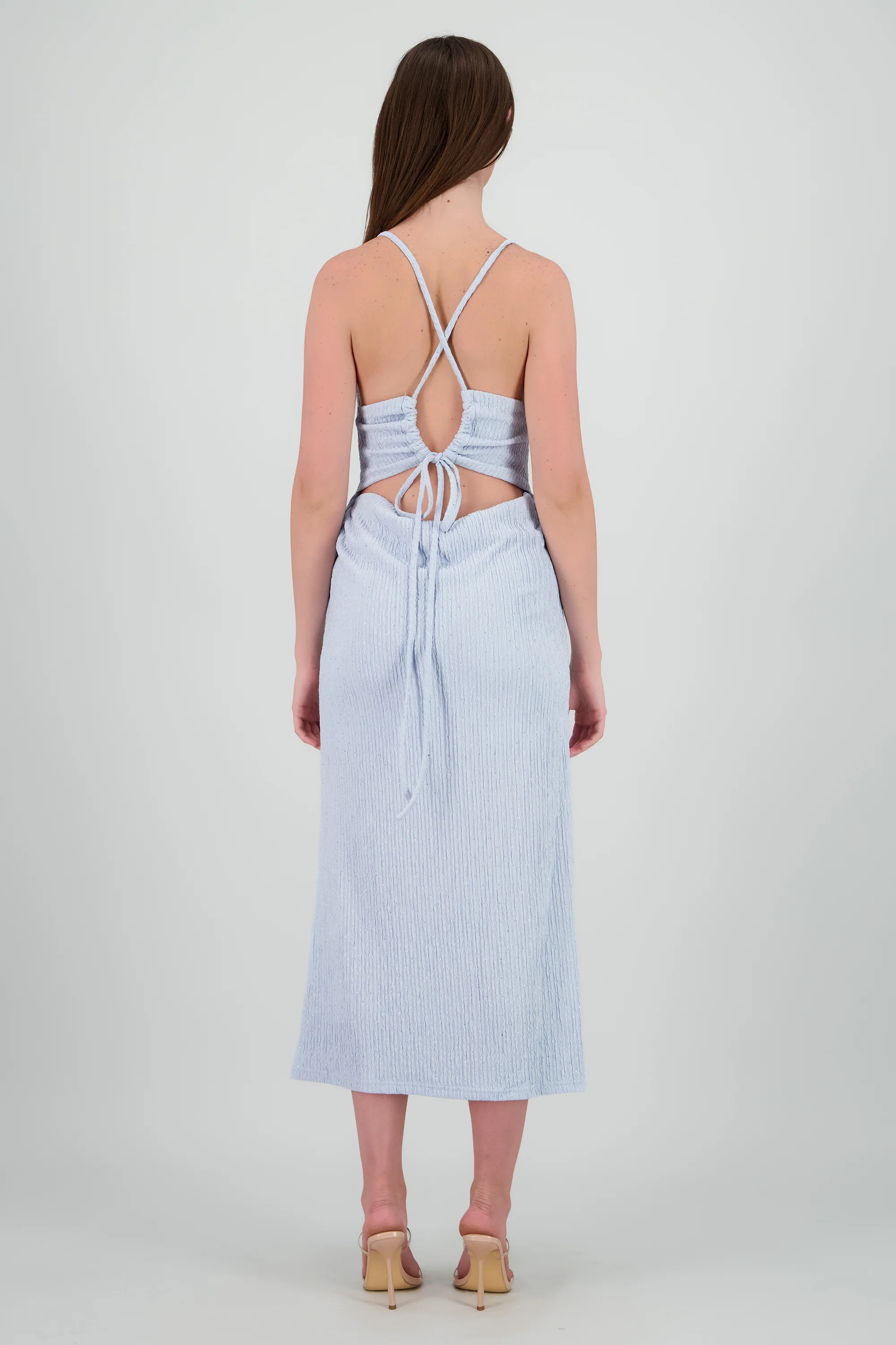 Vestido maxi textura brillos - Image 4